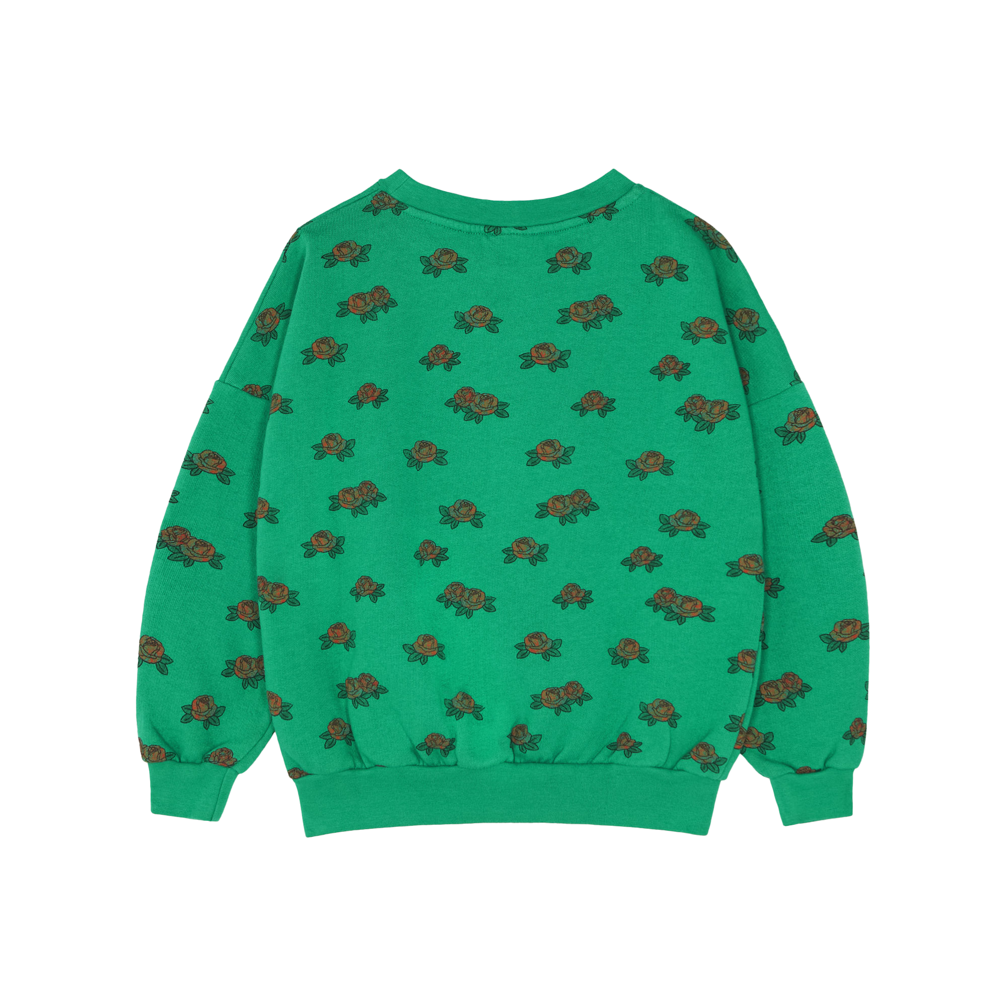 Sweat ample col rond en coton imprimé THE CAMPAMENTO Vert