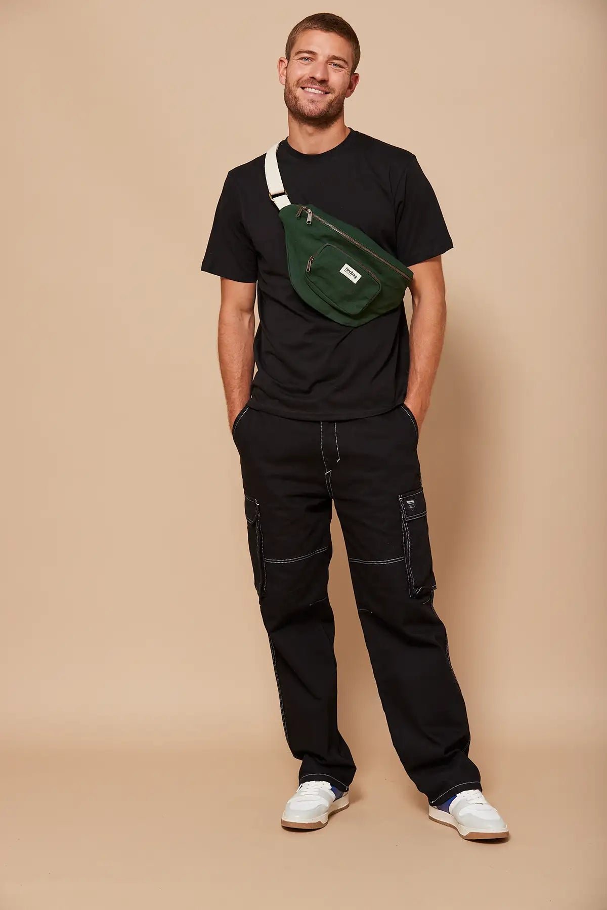 Cotton waist bag HINDBAG Green