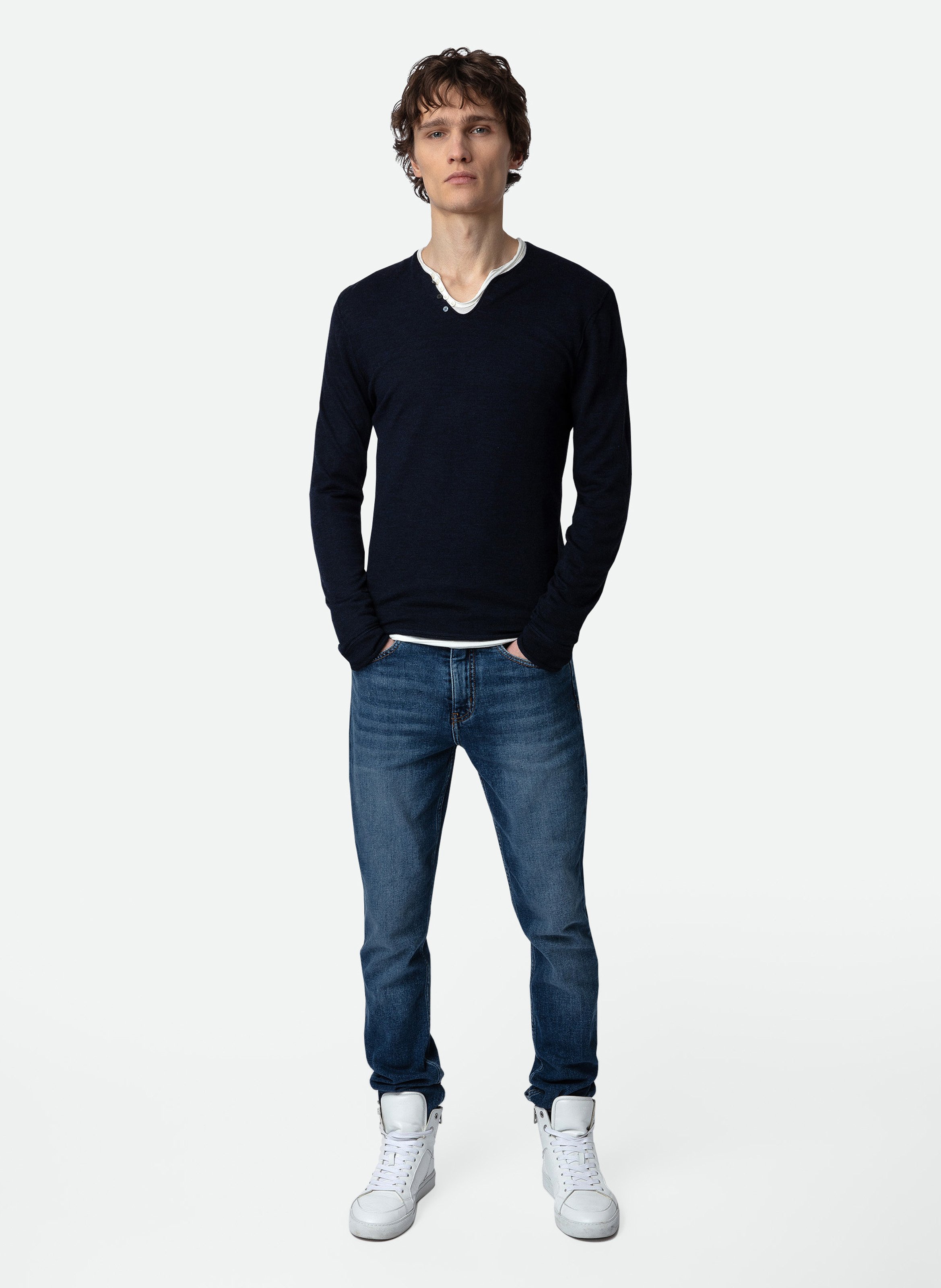 Pull en laine mérinos ZADIG&amp;VOLTAIRE Bleu