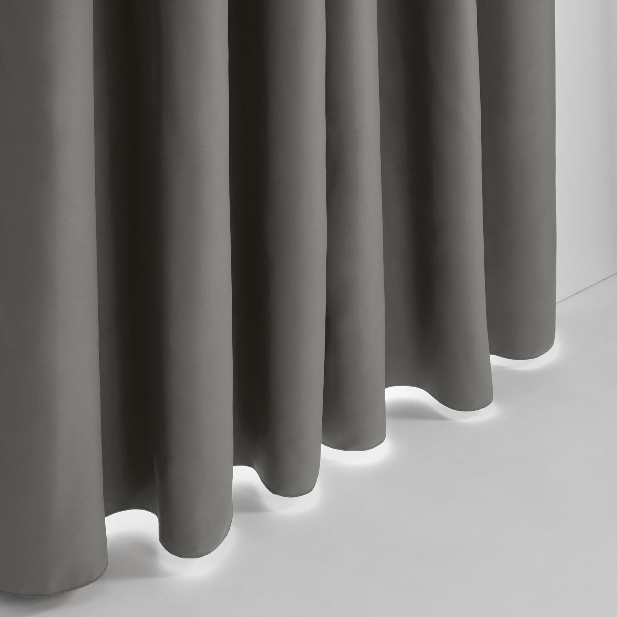 NIGHT - Blackout curtain with gathering tape MADURA Grey