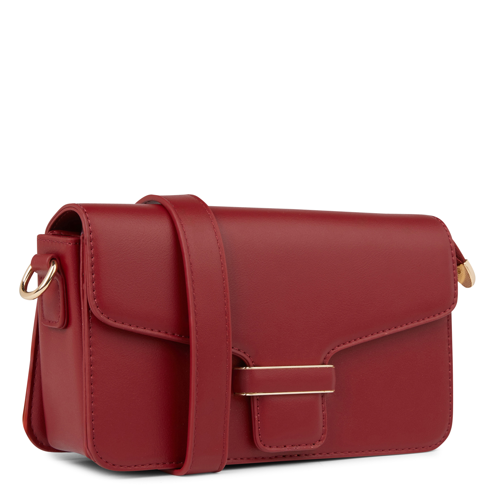 Sac bandoulière effet cuir AU PRINTEMPS PARIS Rouge