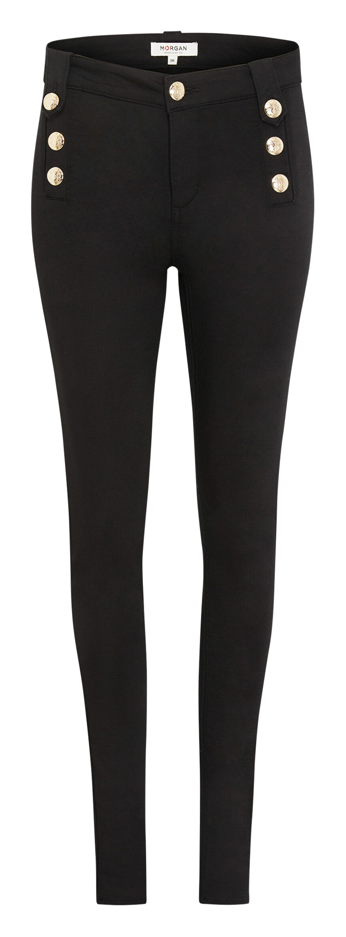 Skinny broek - katoenblend MORGAN Zwart