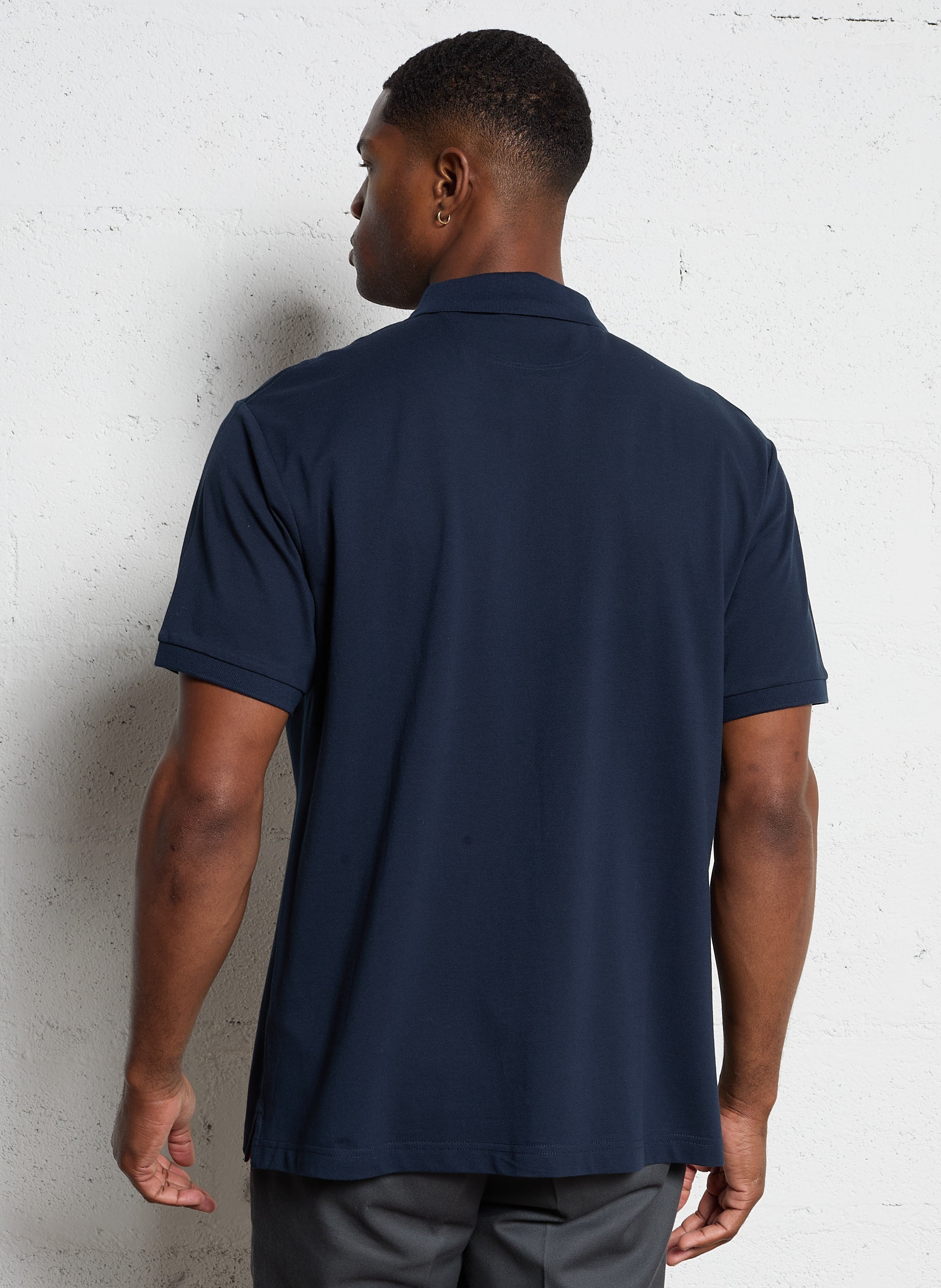 Polo slim-fit en coton piqué HACKETT Bleu