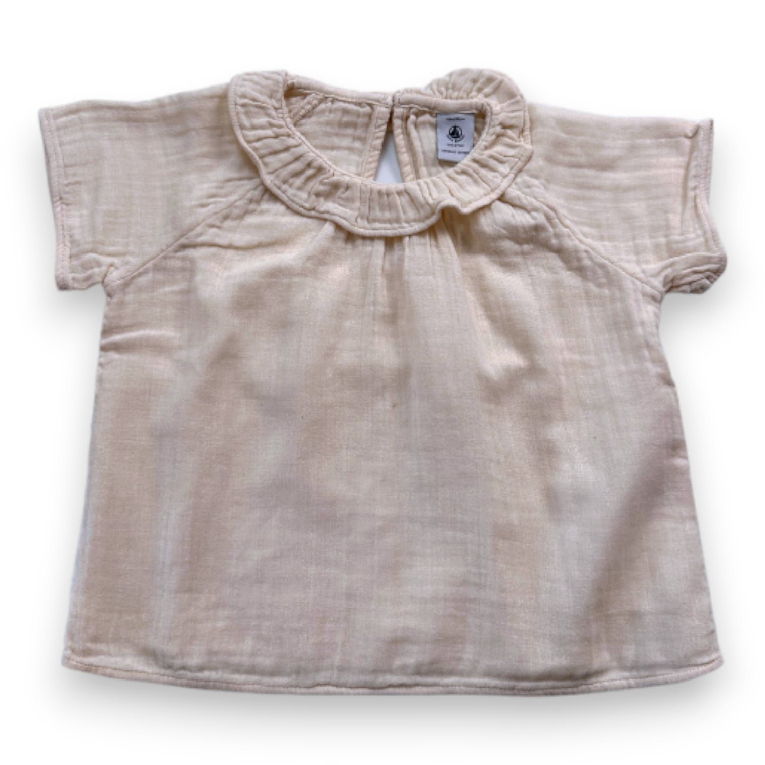 Beige baby blouse - 18 months PETIT BATEAU - Seconde Main Beige