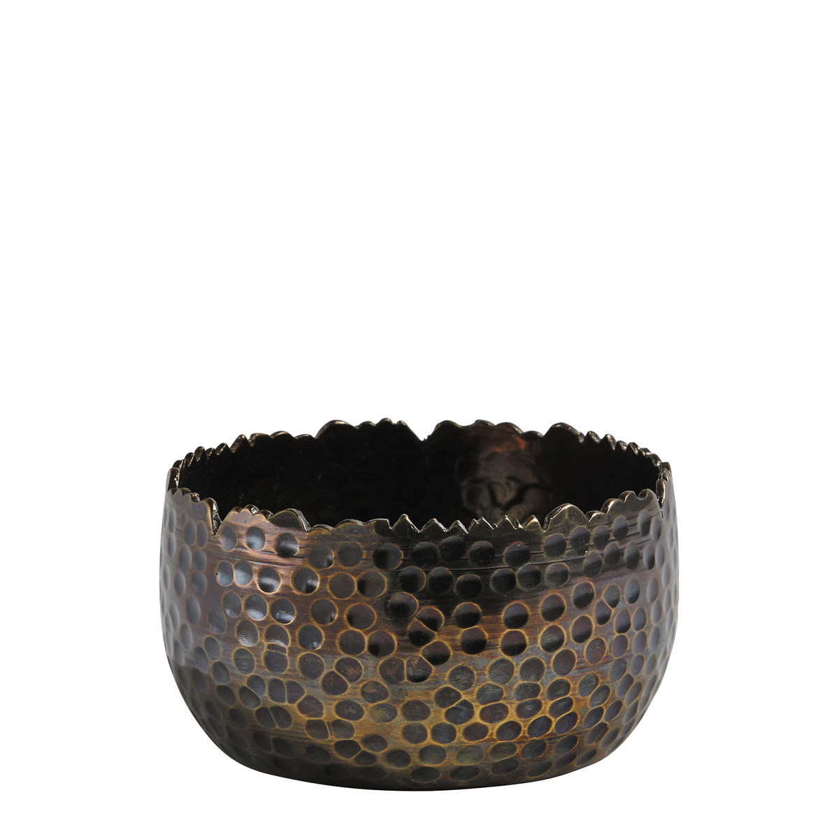 Oxidized brass candle holder BLANC D'IVOIRE Golden
