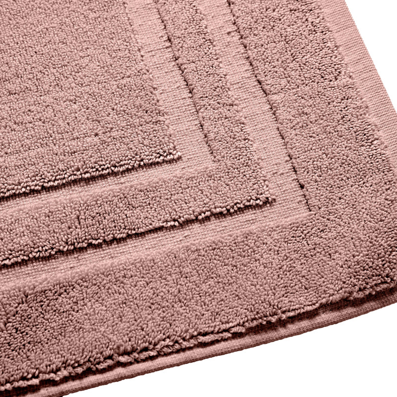 100% combed cotton bath mat COTON PUR Pink