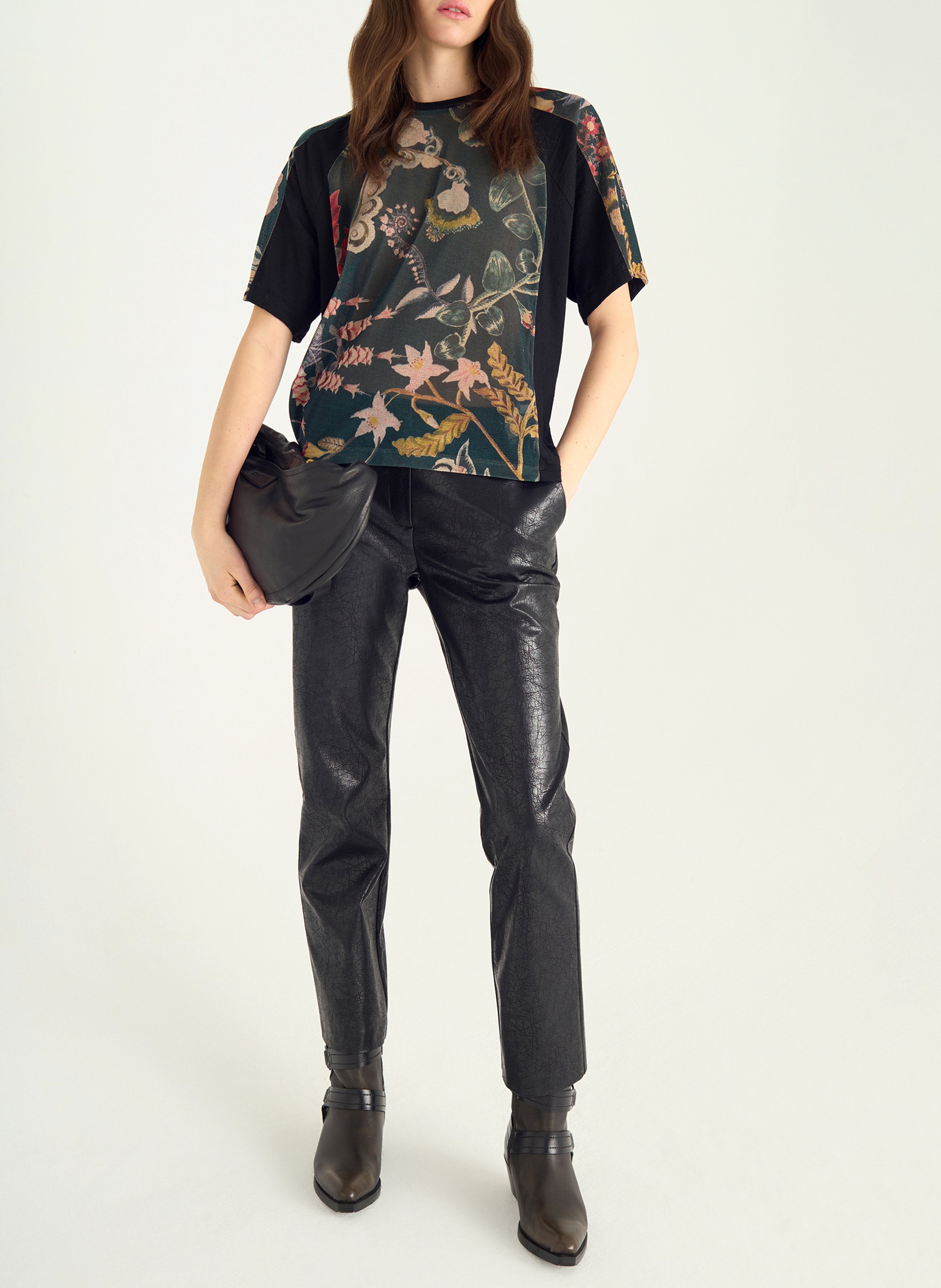 Effen top met lange mouwen en ronde hals COTELAC Groen