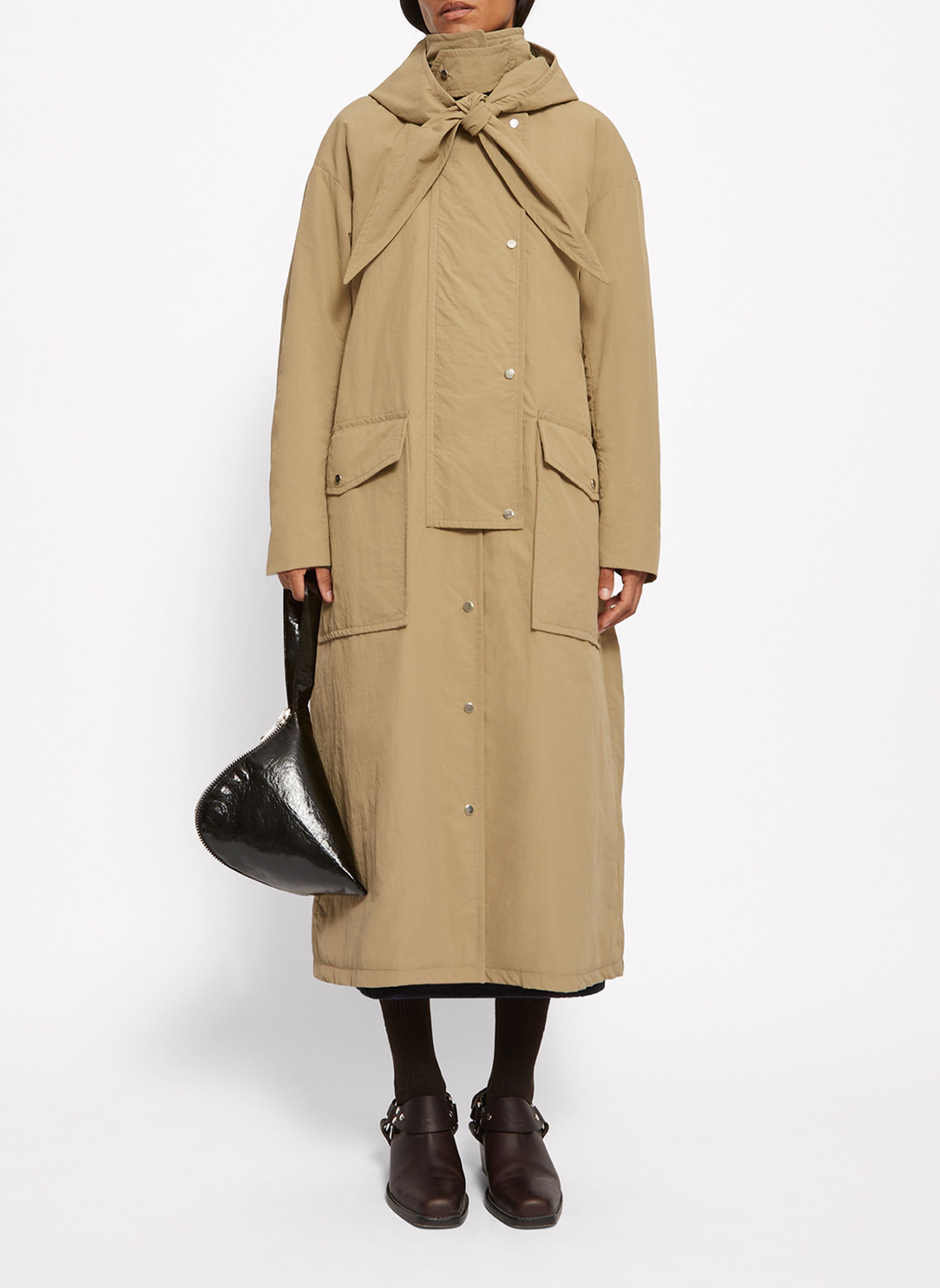 Trench col classique à capuche ROSEANNA Beige