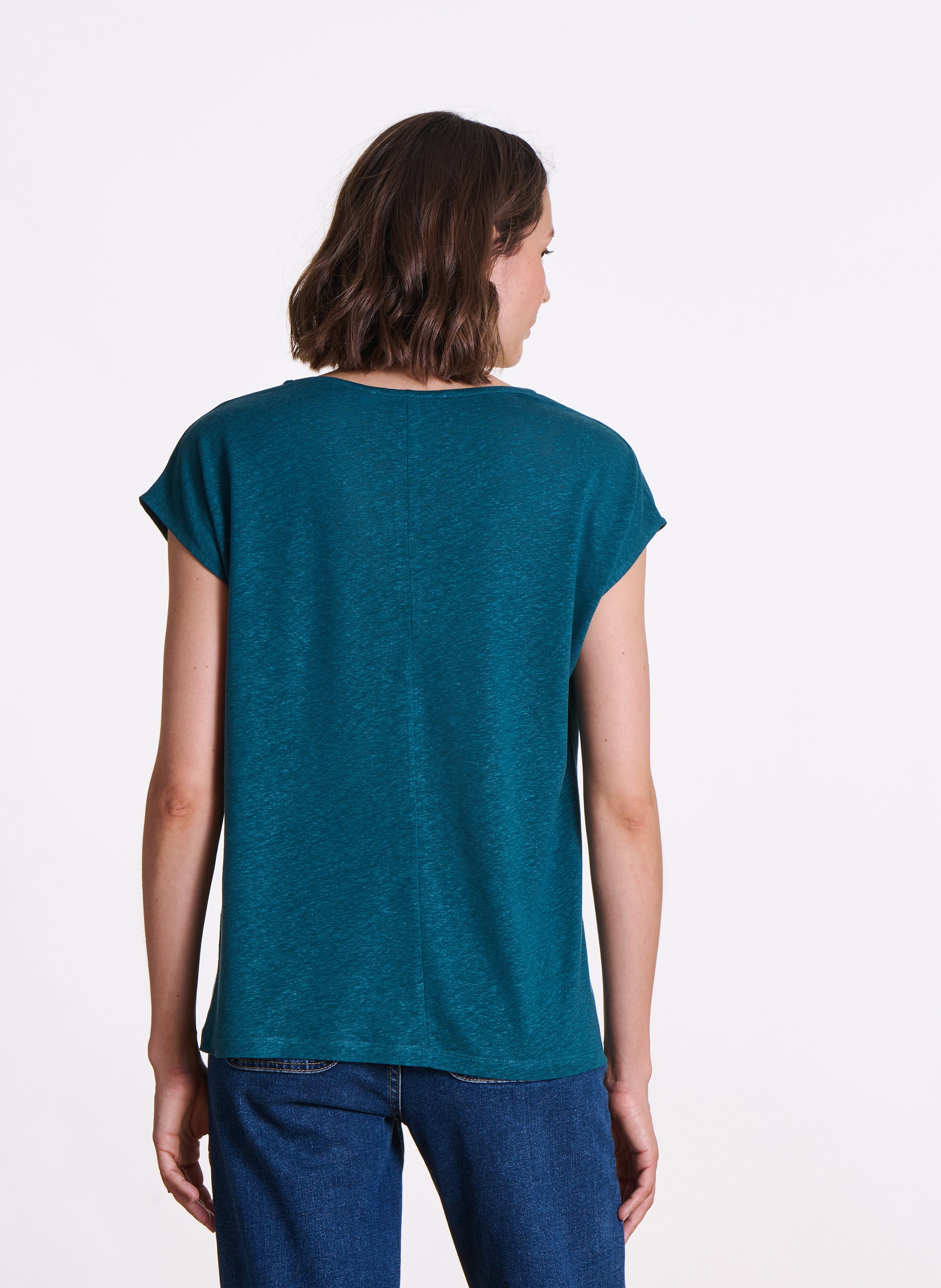 Round-neck oversized T-shirt LA FEE MARABOUTEE Blue