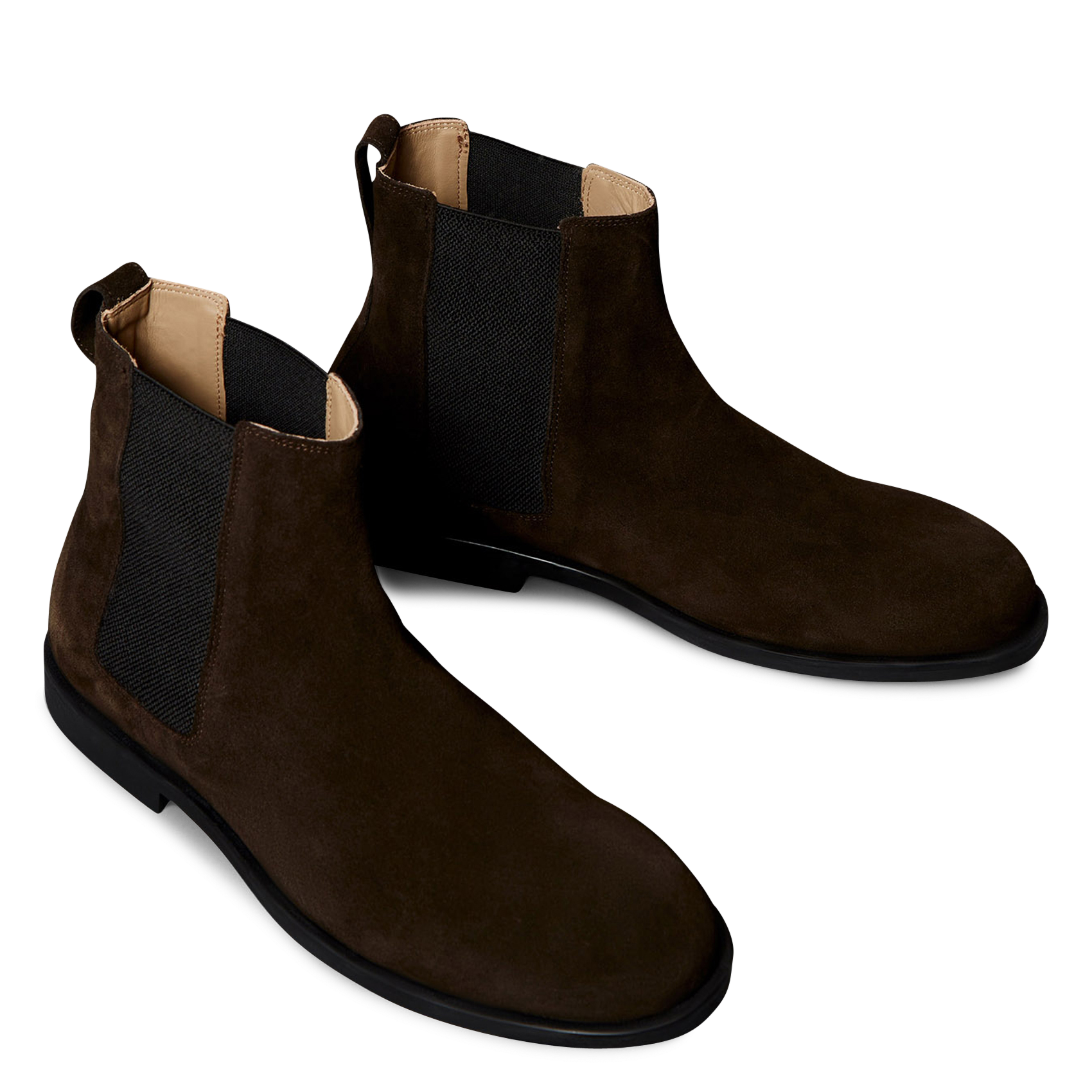 Bottines Chelsea unies en cuir CALVIN KLEIN Marron