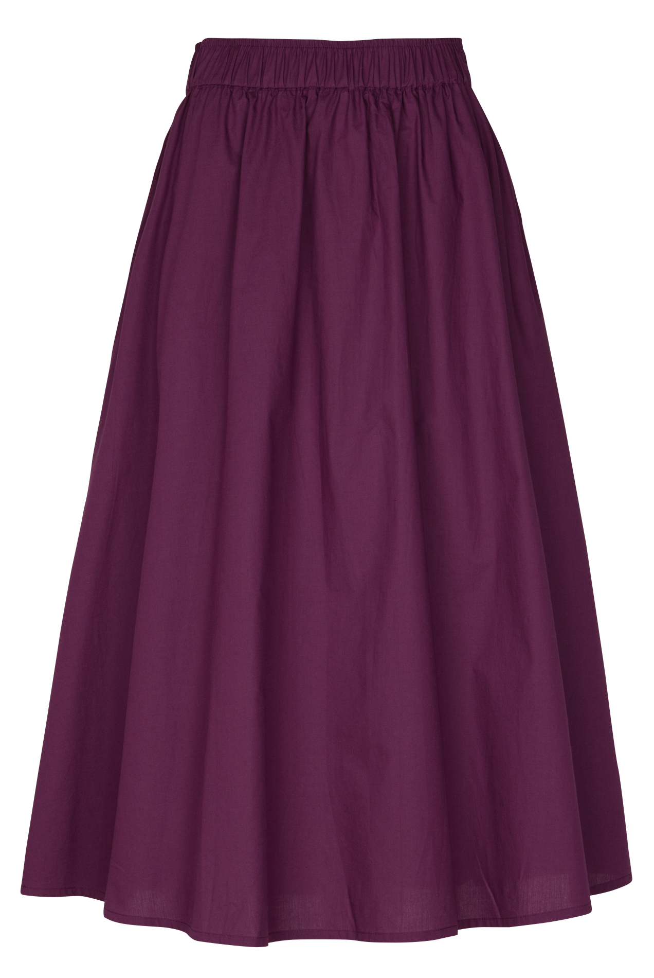 Flared midi skirt in solid cotton MAISON 123 Purple
