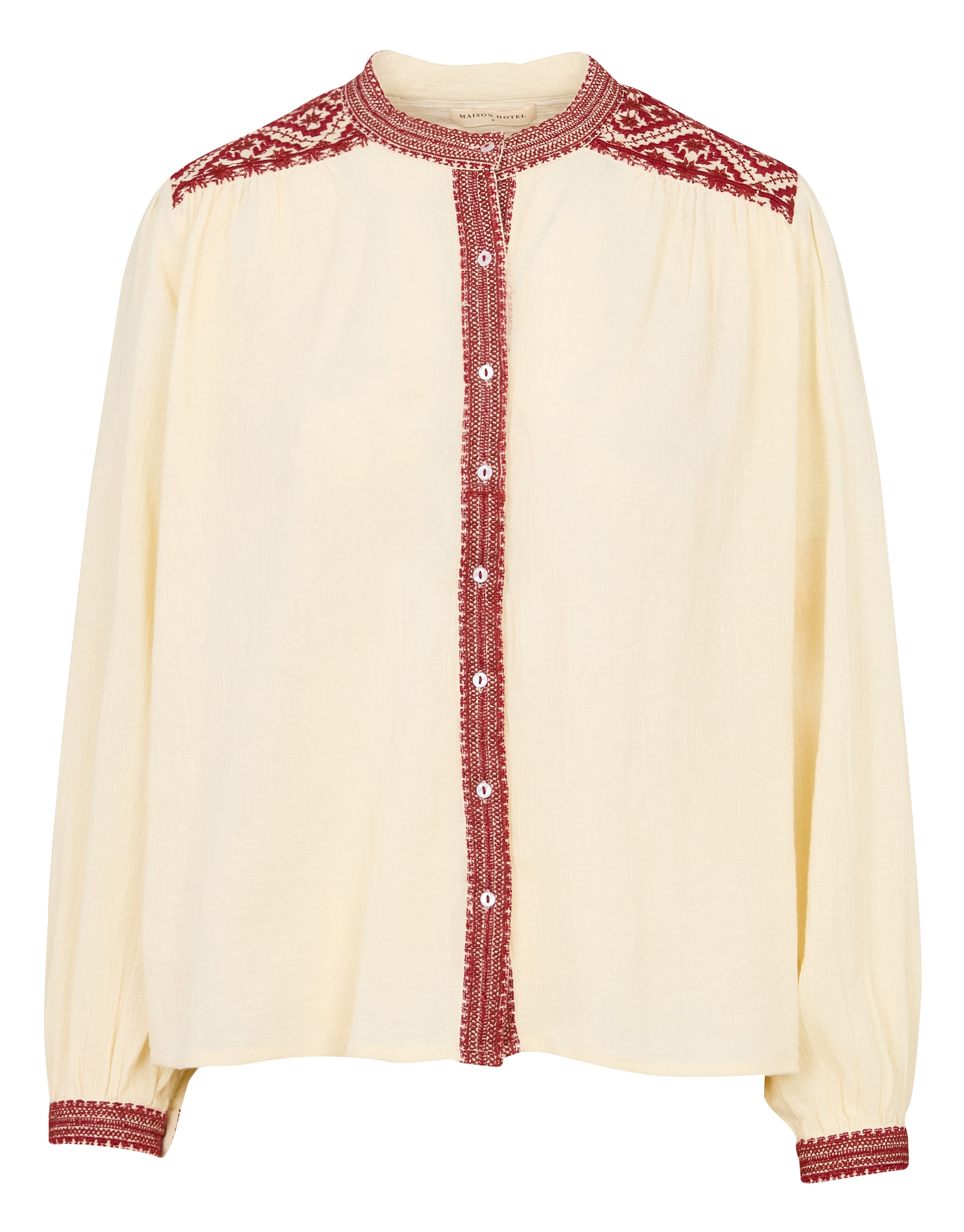 Long A-line cotton dress MAISON HOTEL Red