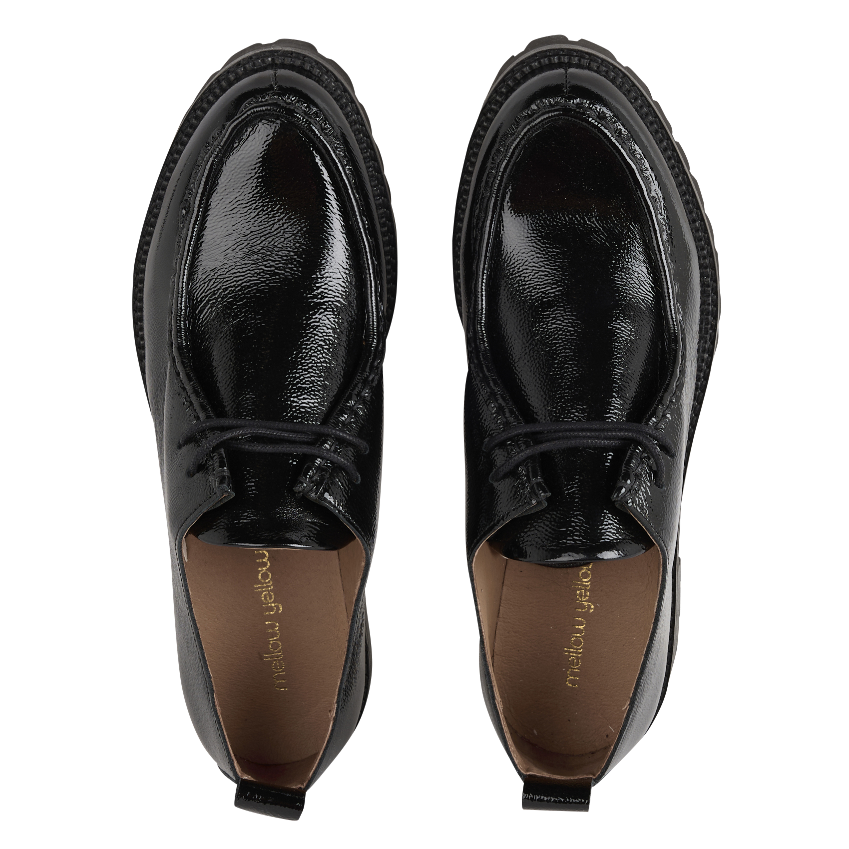 Derbies en cuir vernis MELLOW YELLOW Noir
