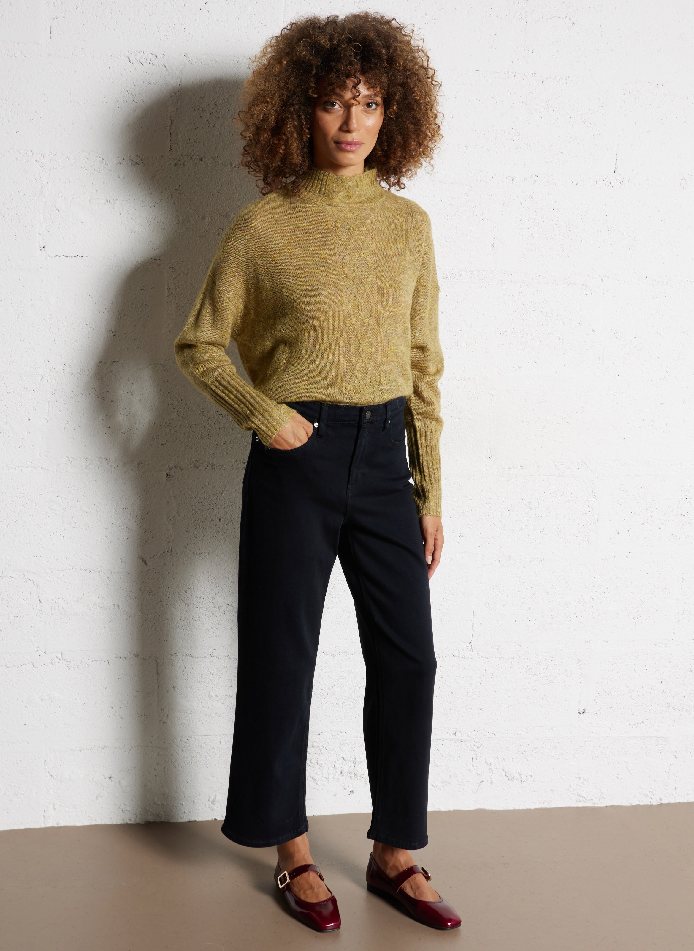 Jean droit en coton mélangé LAB DIP Bleu