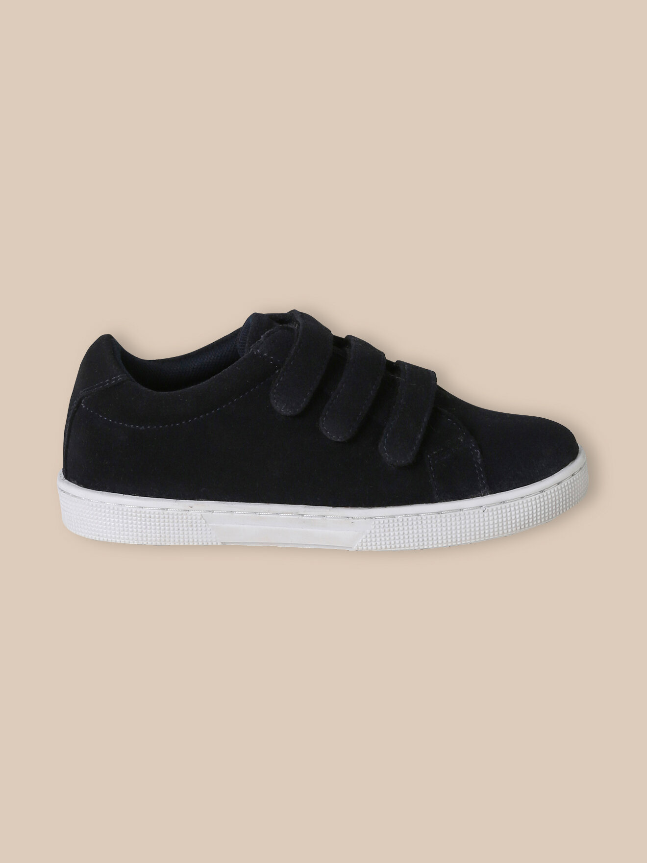 Low-top sneakers in split leather CYRILLUS Blue
