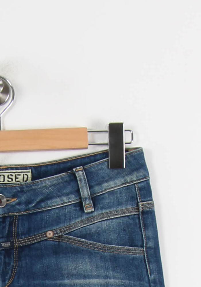 Cropped slim jeans with studs CLOSED - Seconde Main Blue