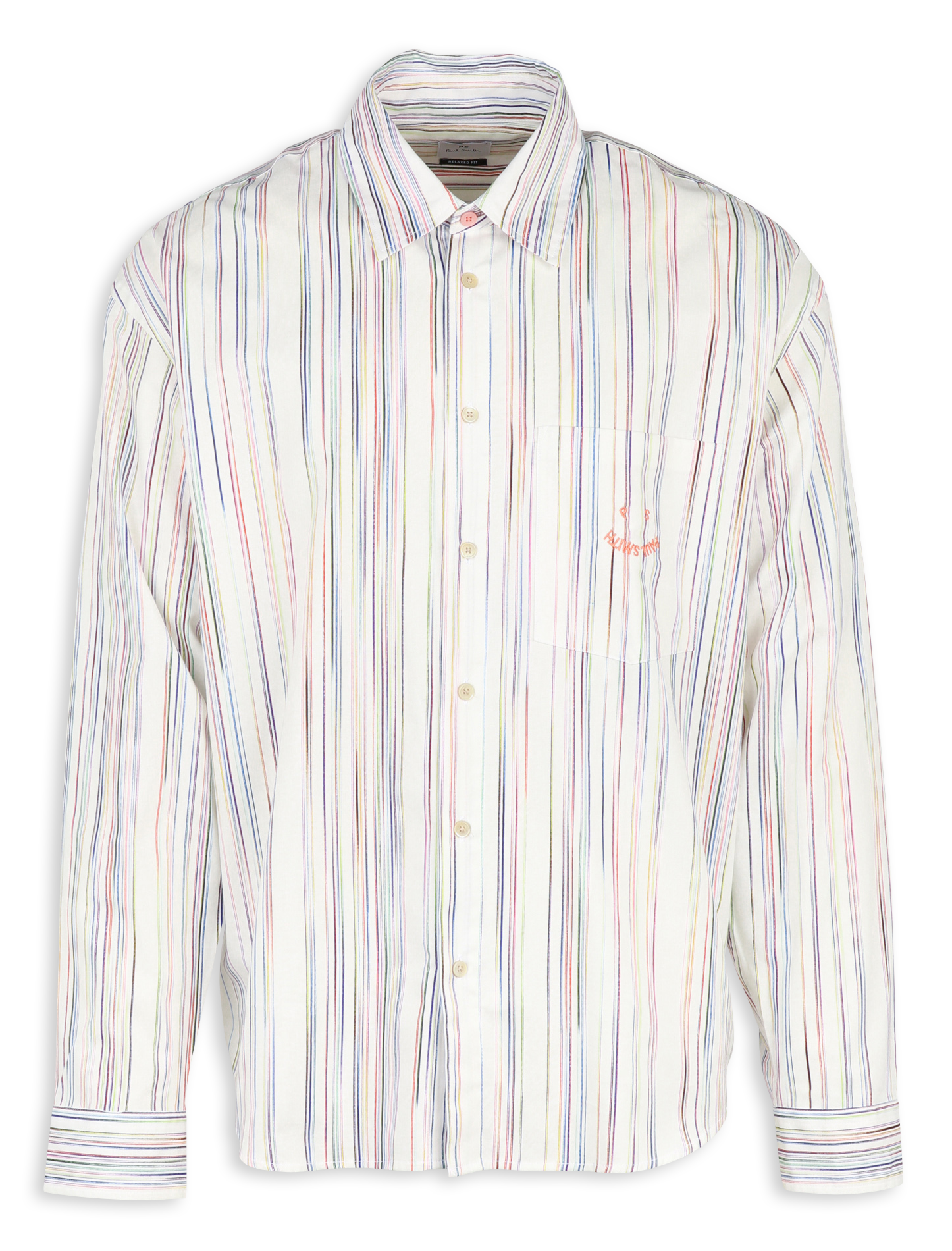 Oversized striped organic cotton shirt PAUL SMITH White