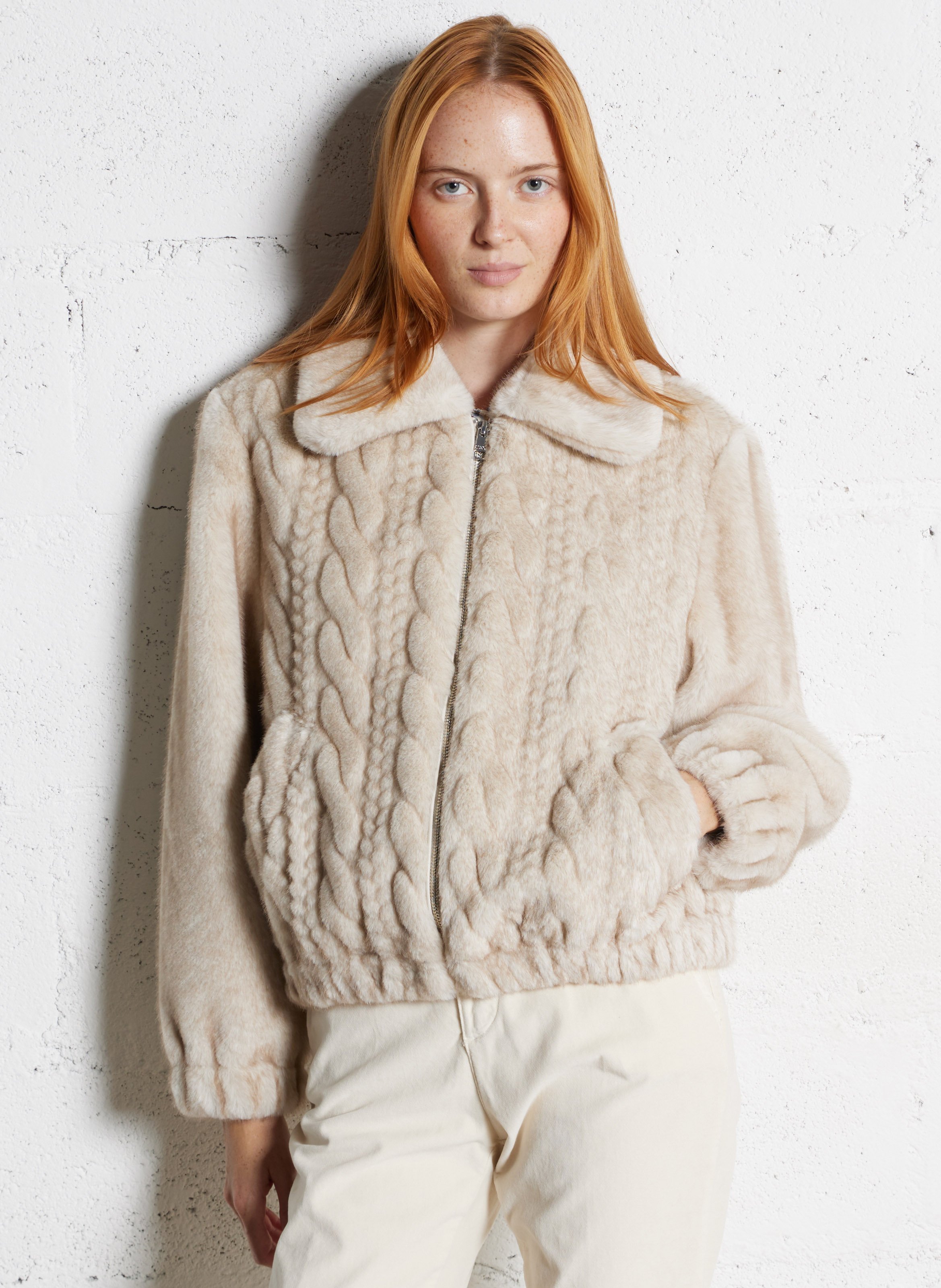 Jacke aus Kunstpelz LIU JO Beige