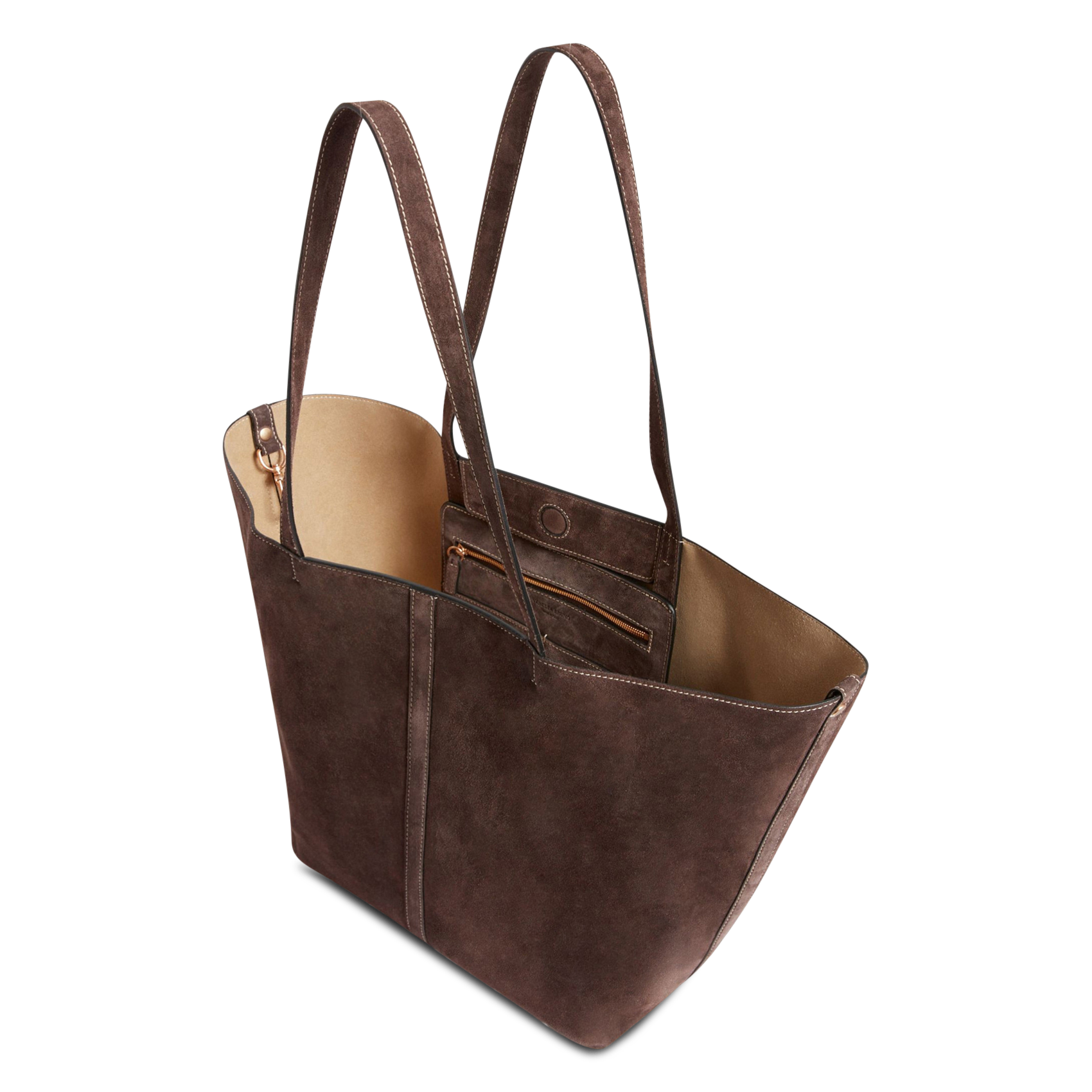 Suede tote bag VANESSA BRUNO Grey