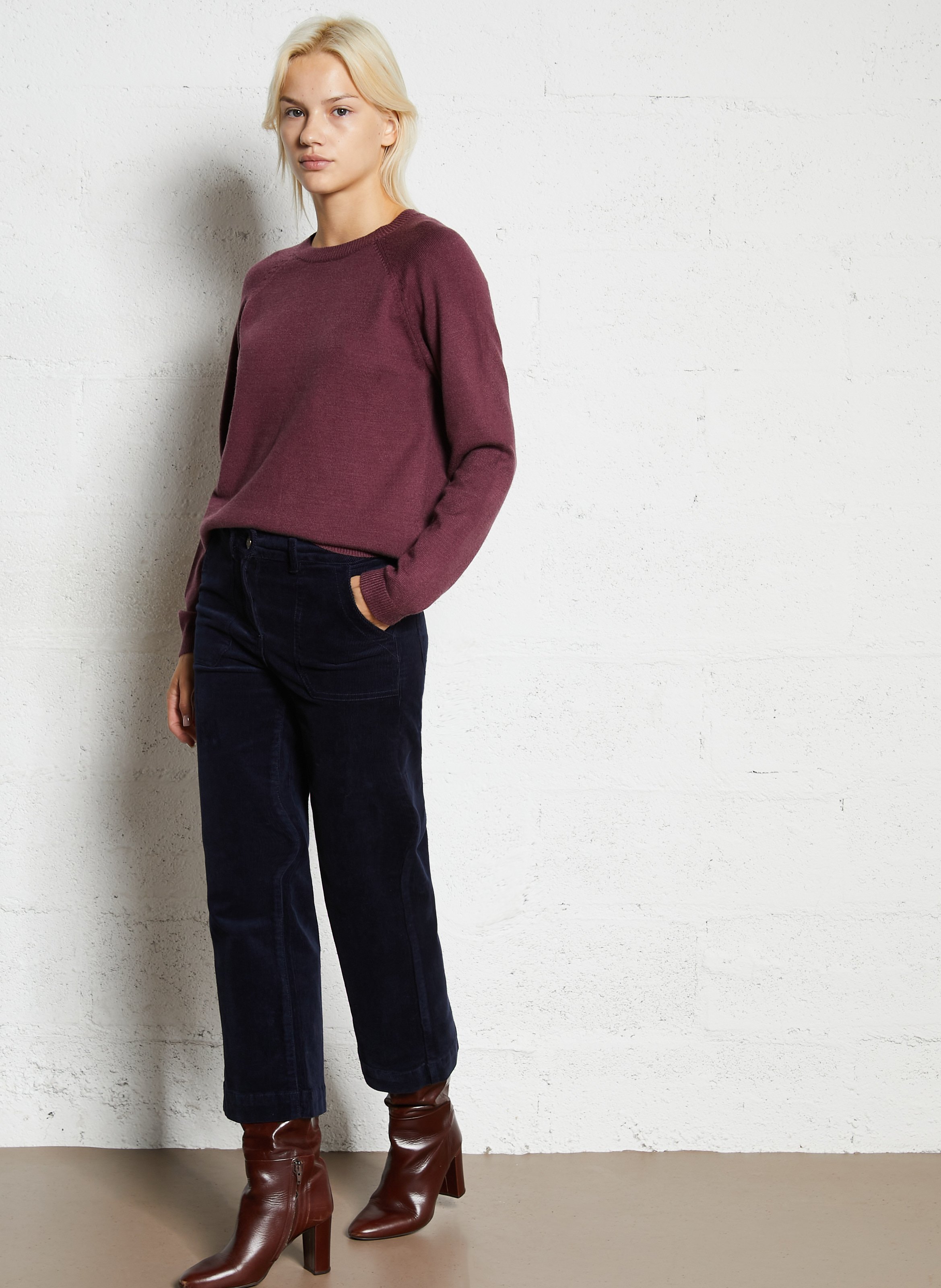 Cotton-blend bucket hat MAISON 123 Purple