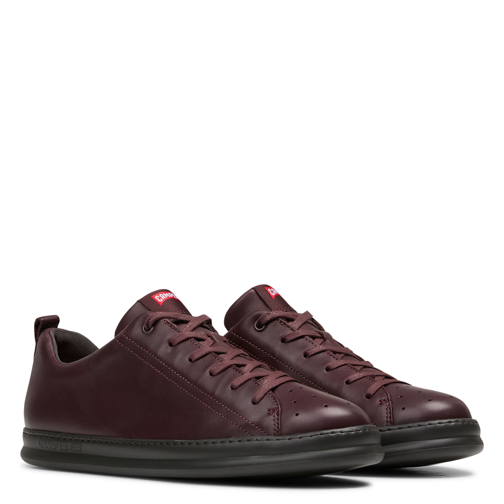 Baskets basses en cuir CAMPER Rouge