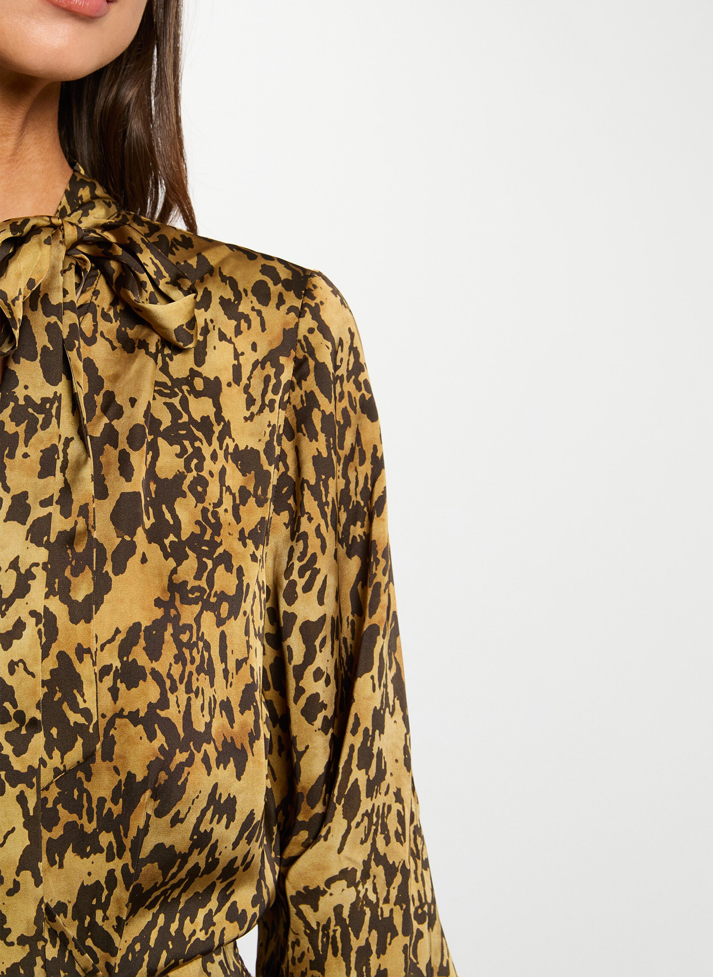 Korte jurk met strikkraag MORGAN Veelkleurig