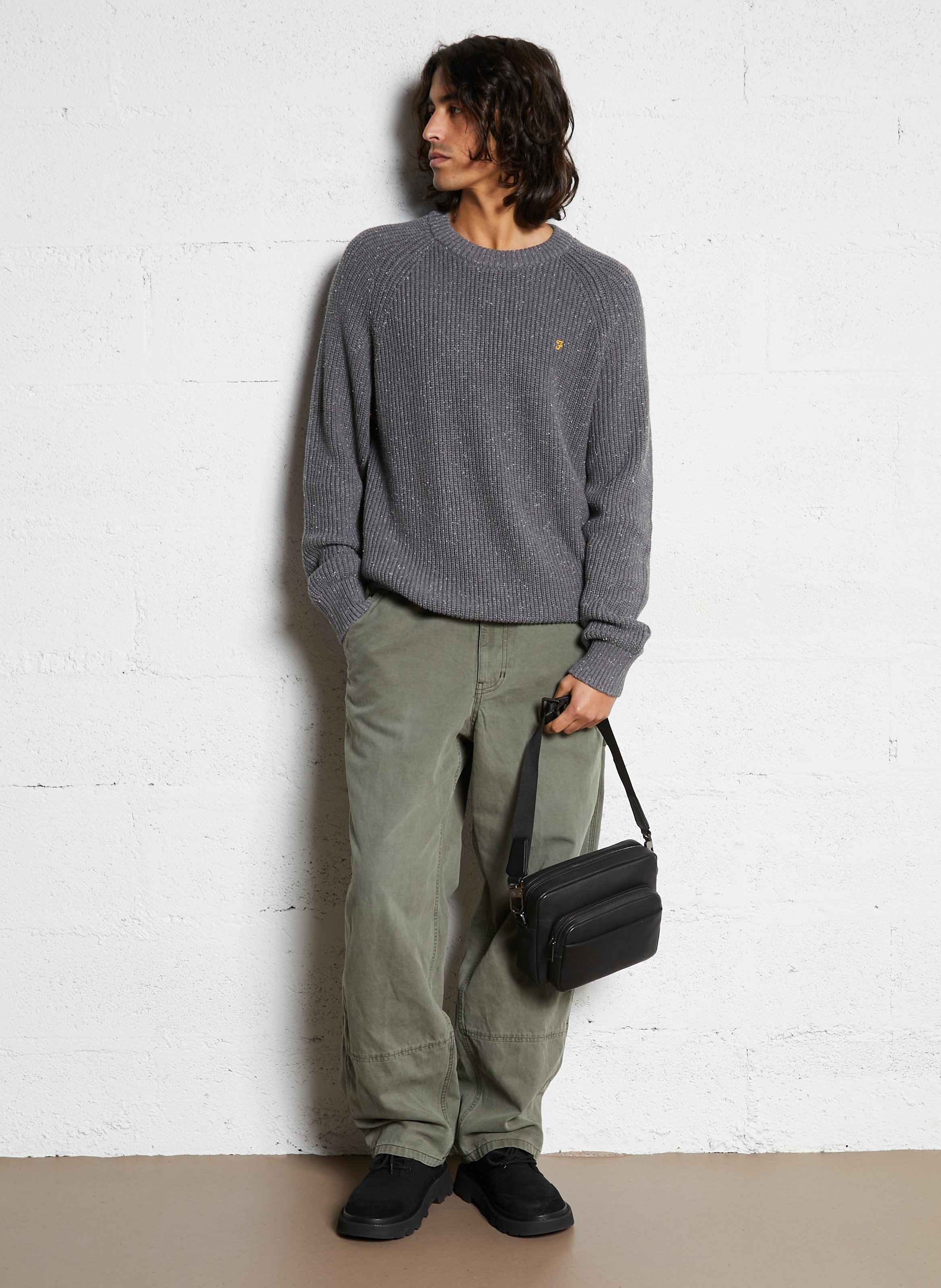 Leren crossbodytas  LE TANNEUR Zwart