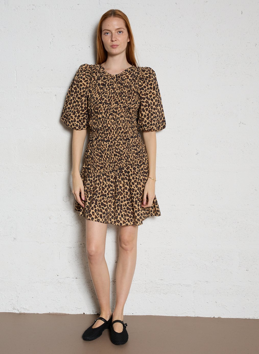 Robe courte élastiquée léopard NEVER FULLY DRESSED Multicolore