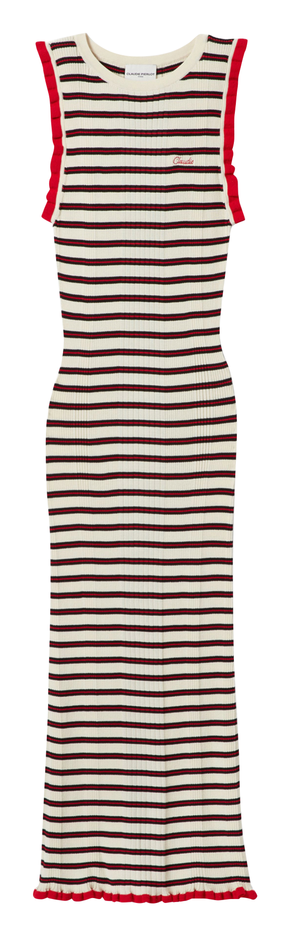 Robe midii col rond CLAUDIE PIERLOT Rouge