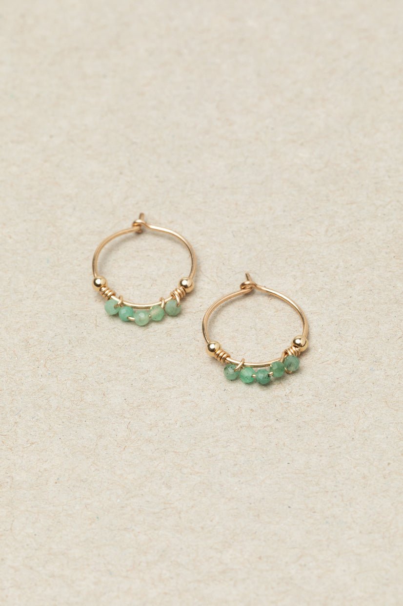 Priya mini hoop earrings YAY Green