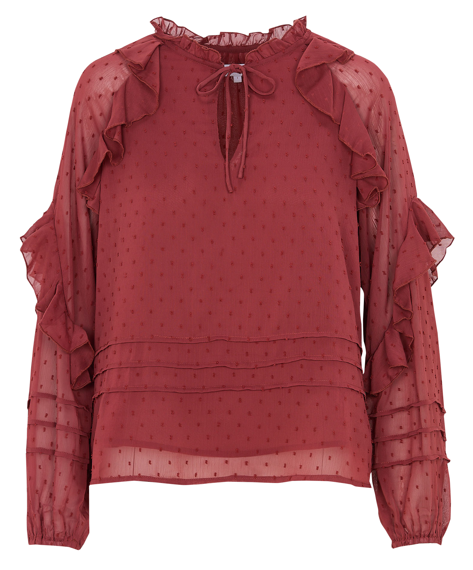 Blouse met ronde hals KOOKAI Rood