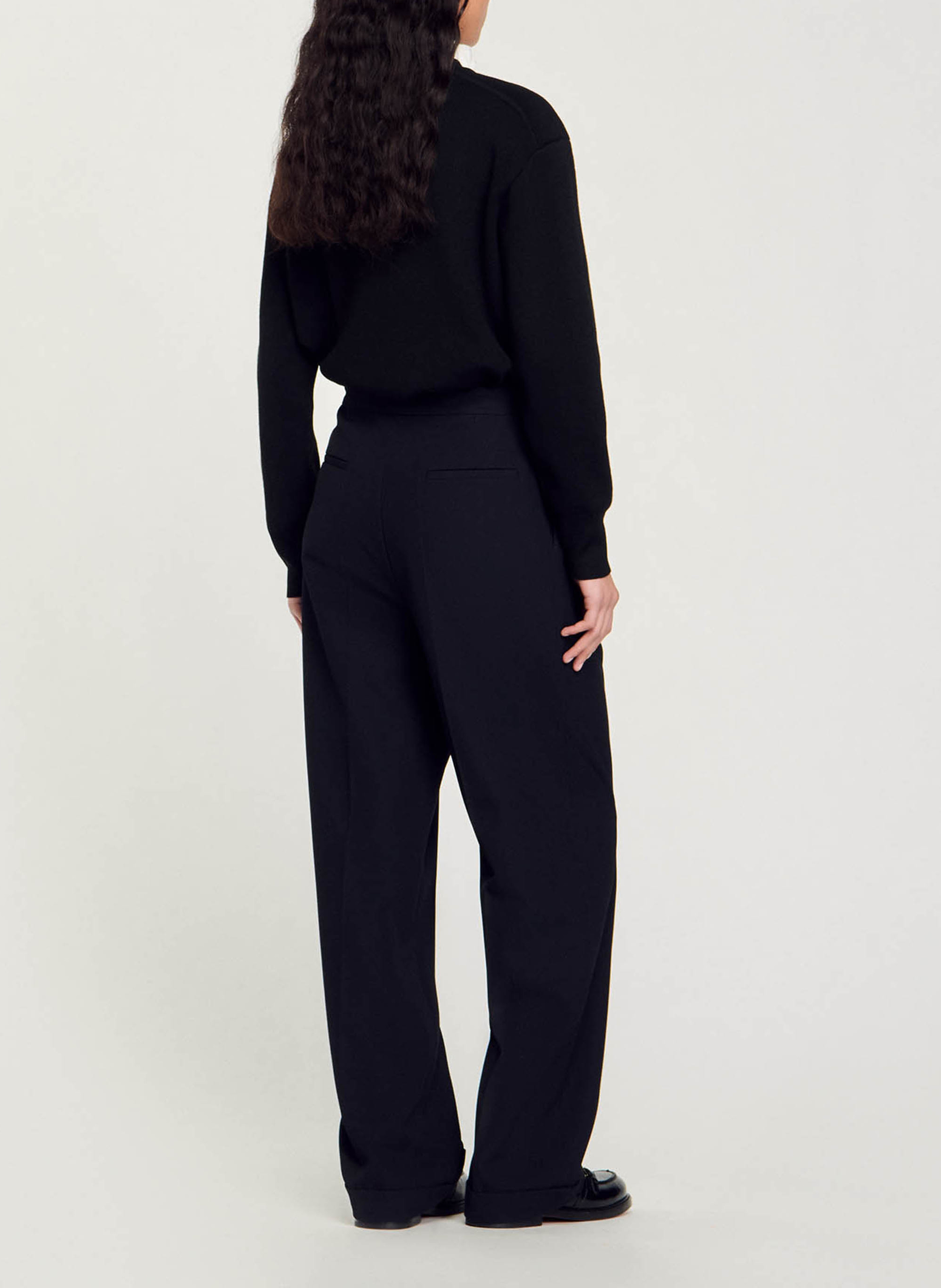 Pantalon large fluide SANDRO Noir