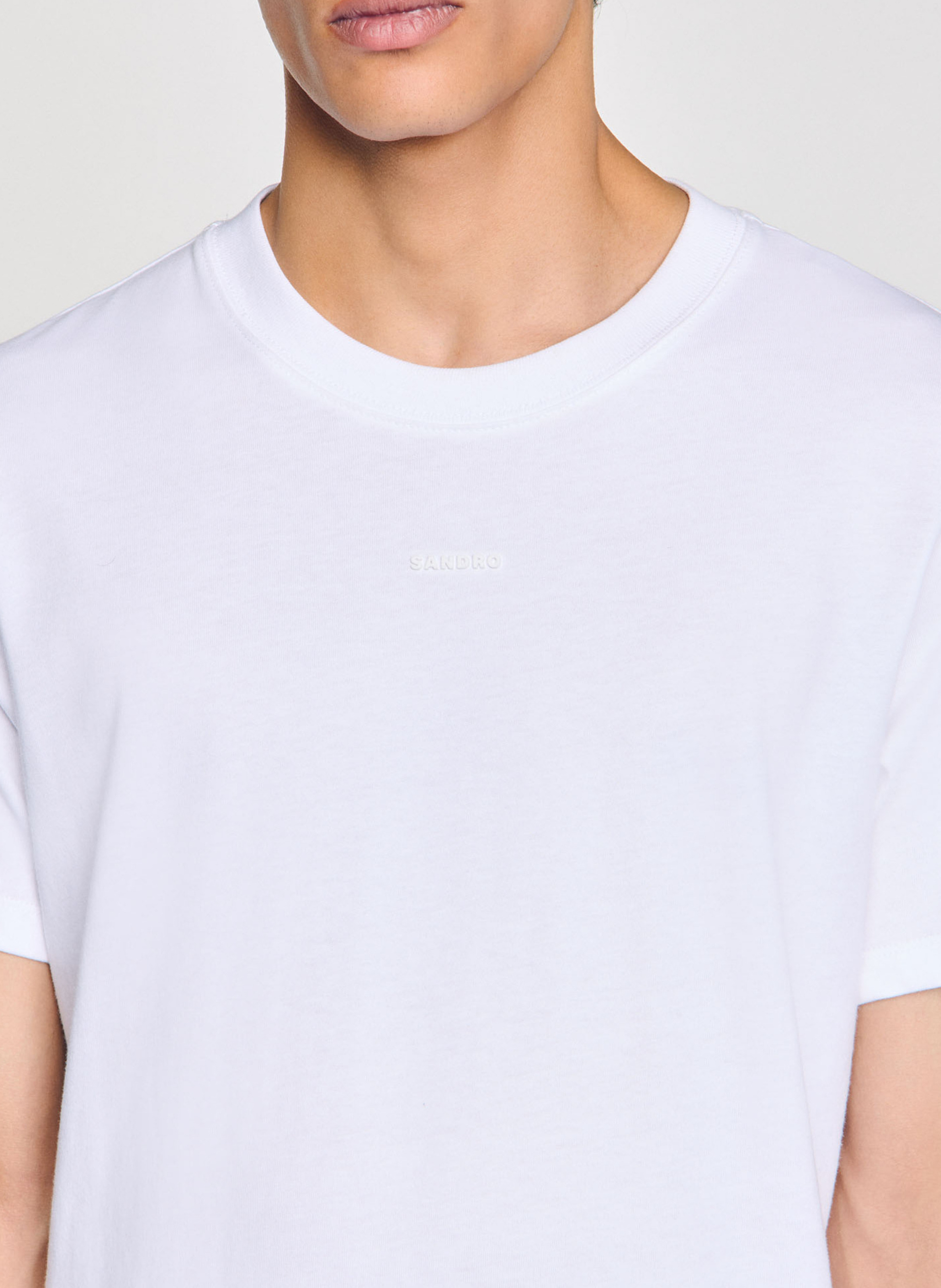 Straight cotton T-shirt SANDRO White