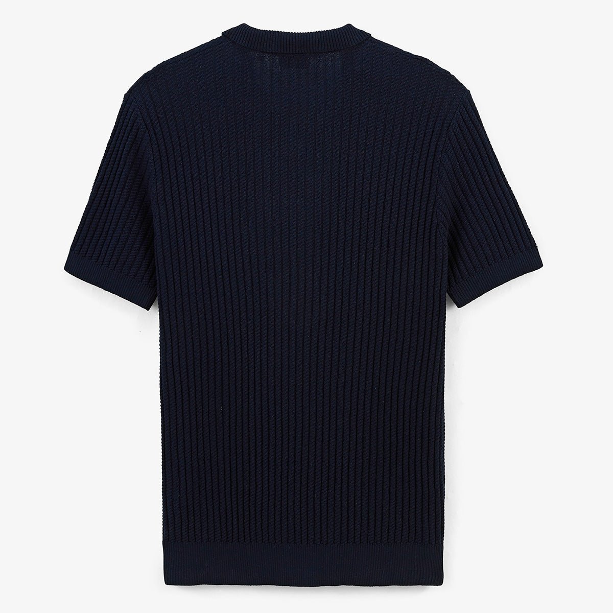 Polo collar sweater in cotton and linen. SERGE BLANCO Blue