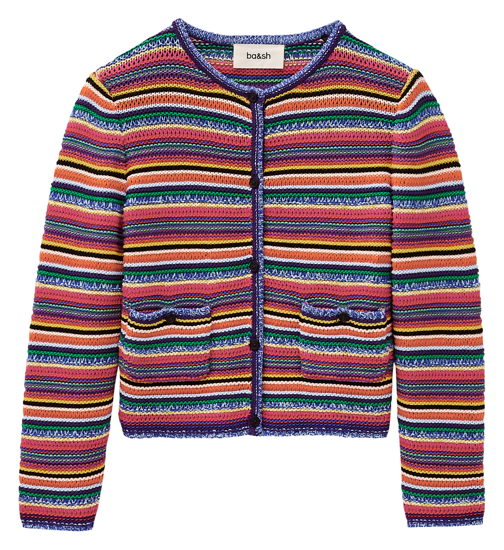Round-neck cotton cardigan BA&SH Multicolored