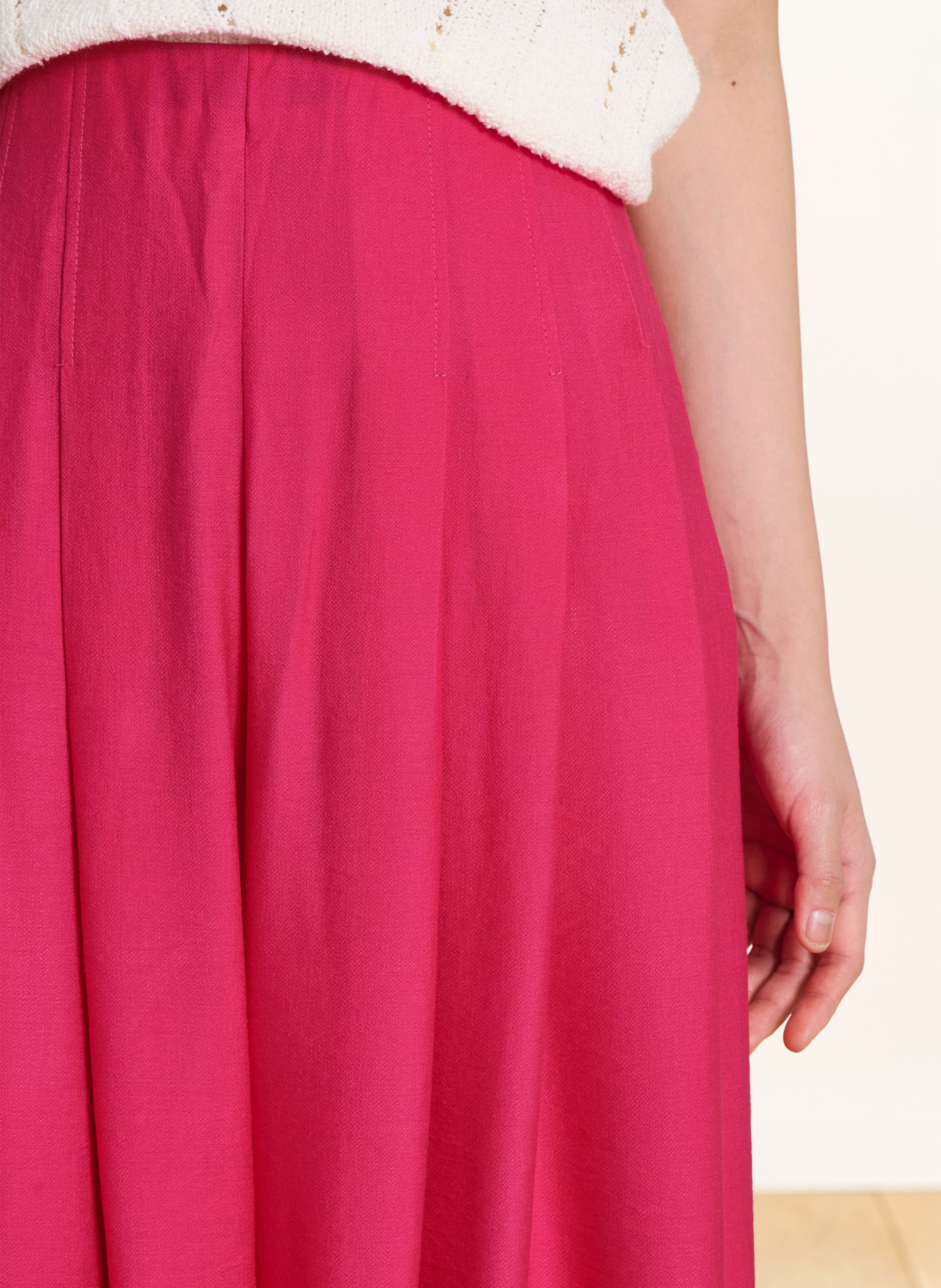 Azawood - Weite Hose mit hohem Bund LA FEE MARABOUTEE Rosa
