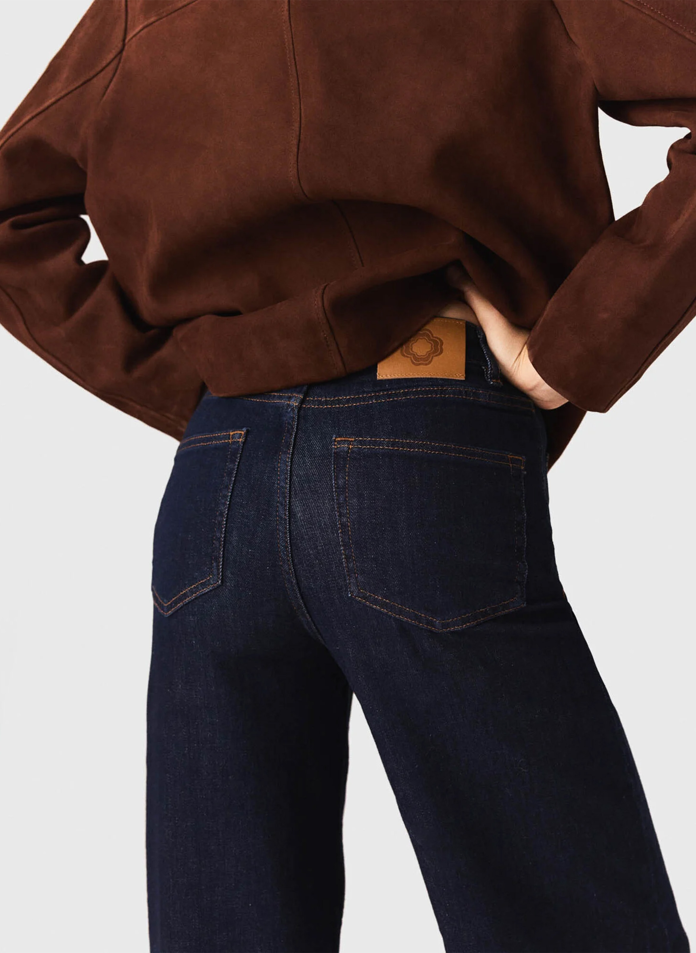 Jean large à poches plaquées MAJE Bleu