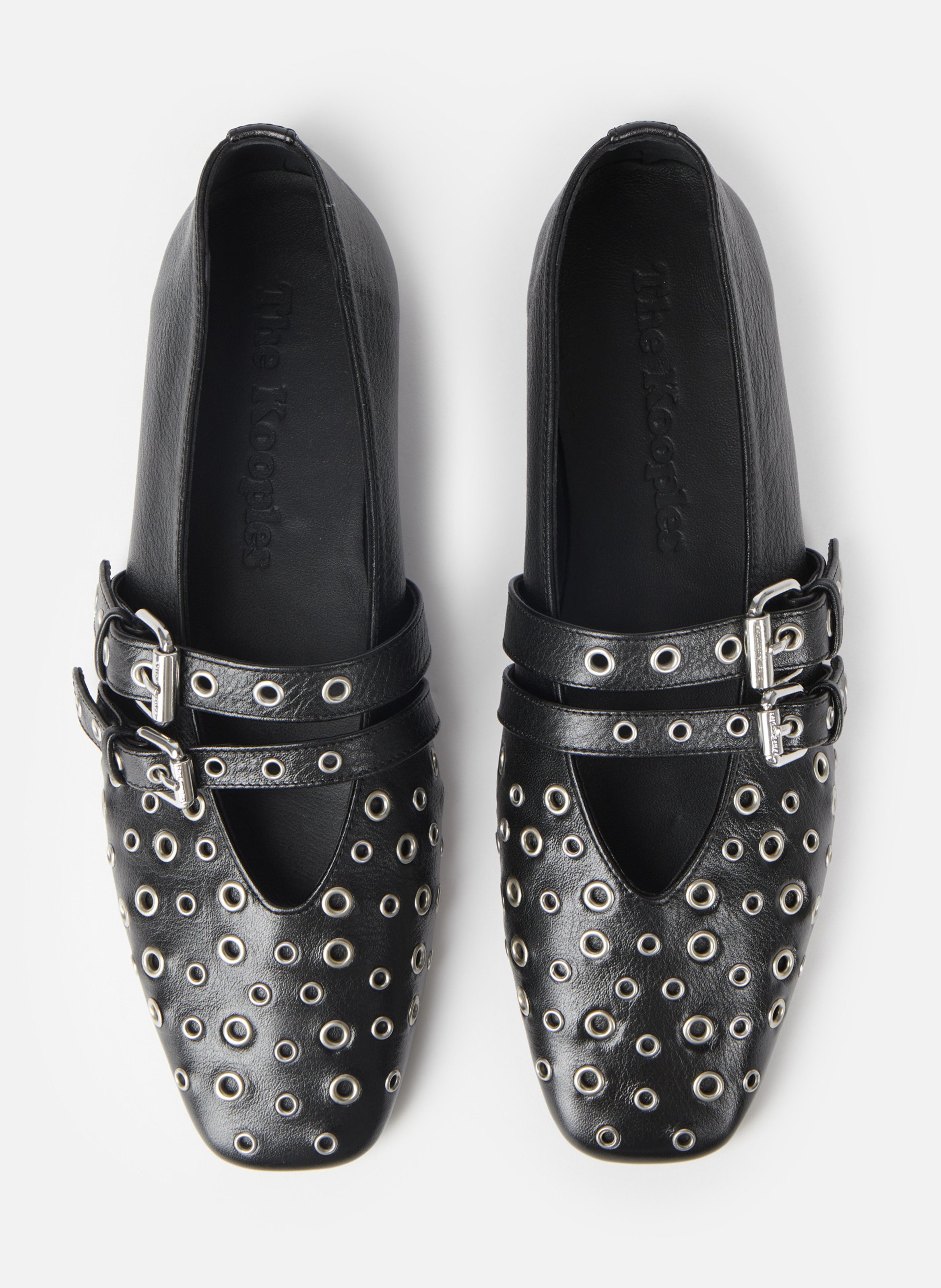 Ballet flat with leather studs THE KOOPLES Black