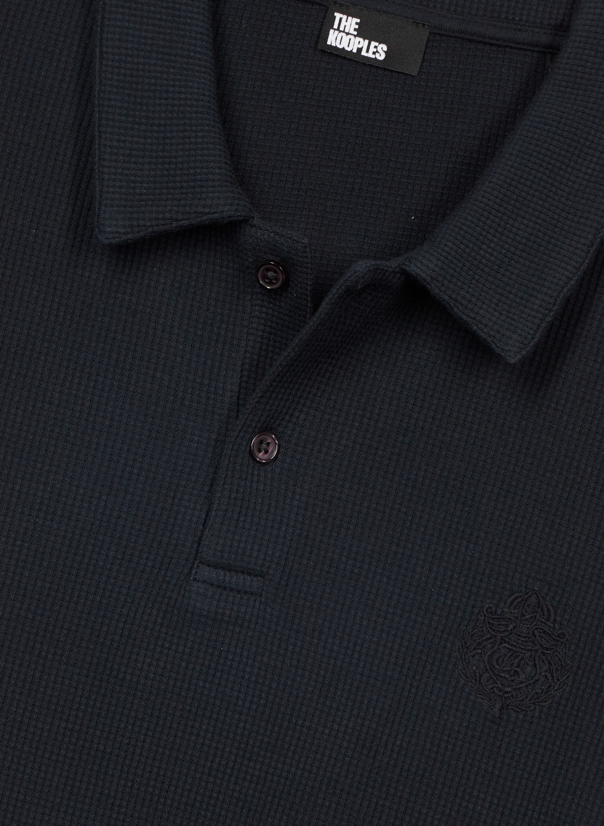 Honeycomb Polo Shirt with Crest THE KOOPLES Blue