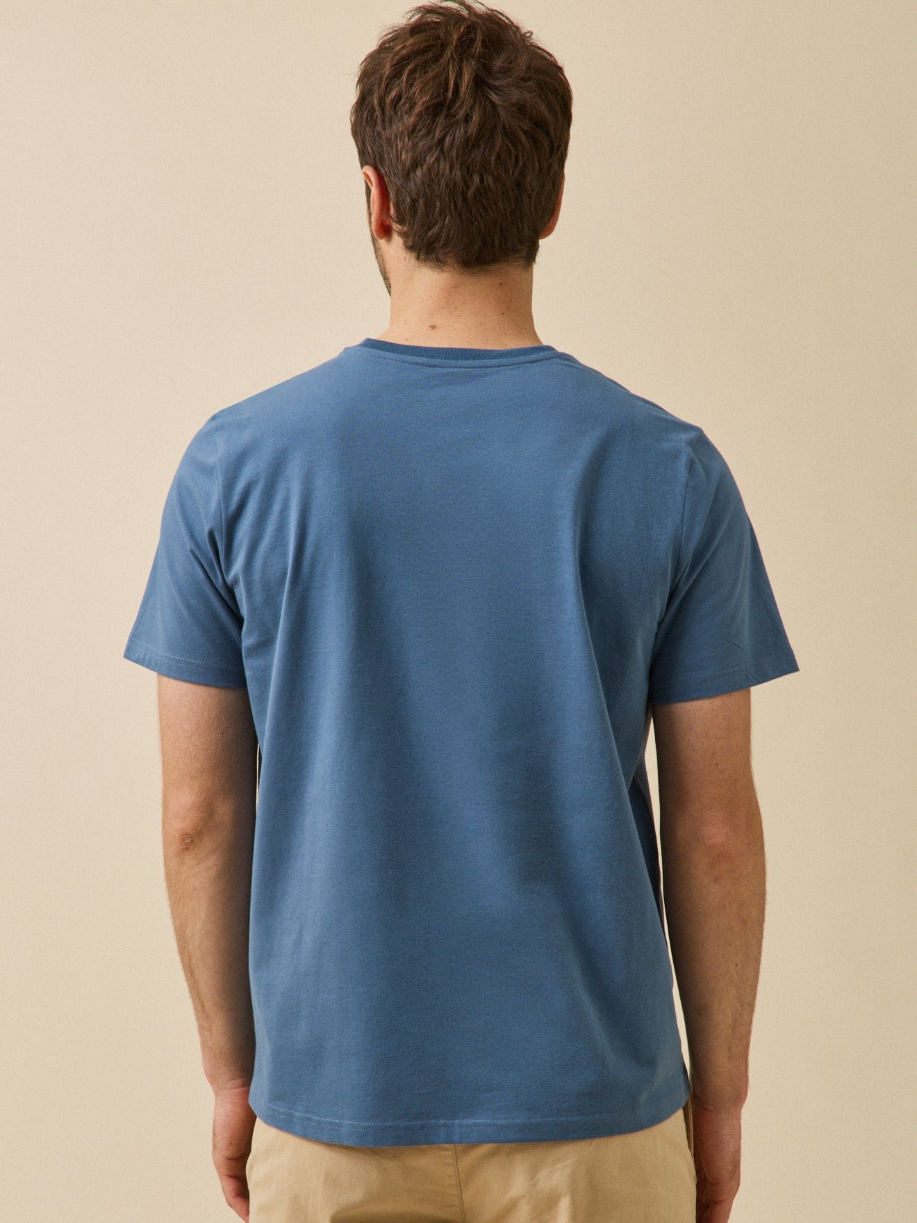 Solid color organic cotton t-shirt CYRILLUS Blue