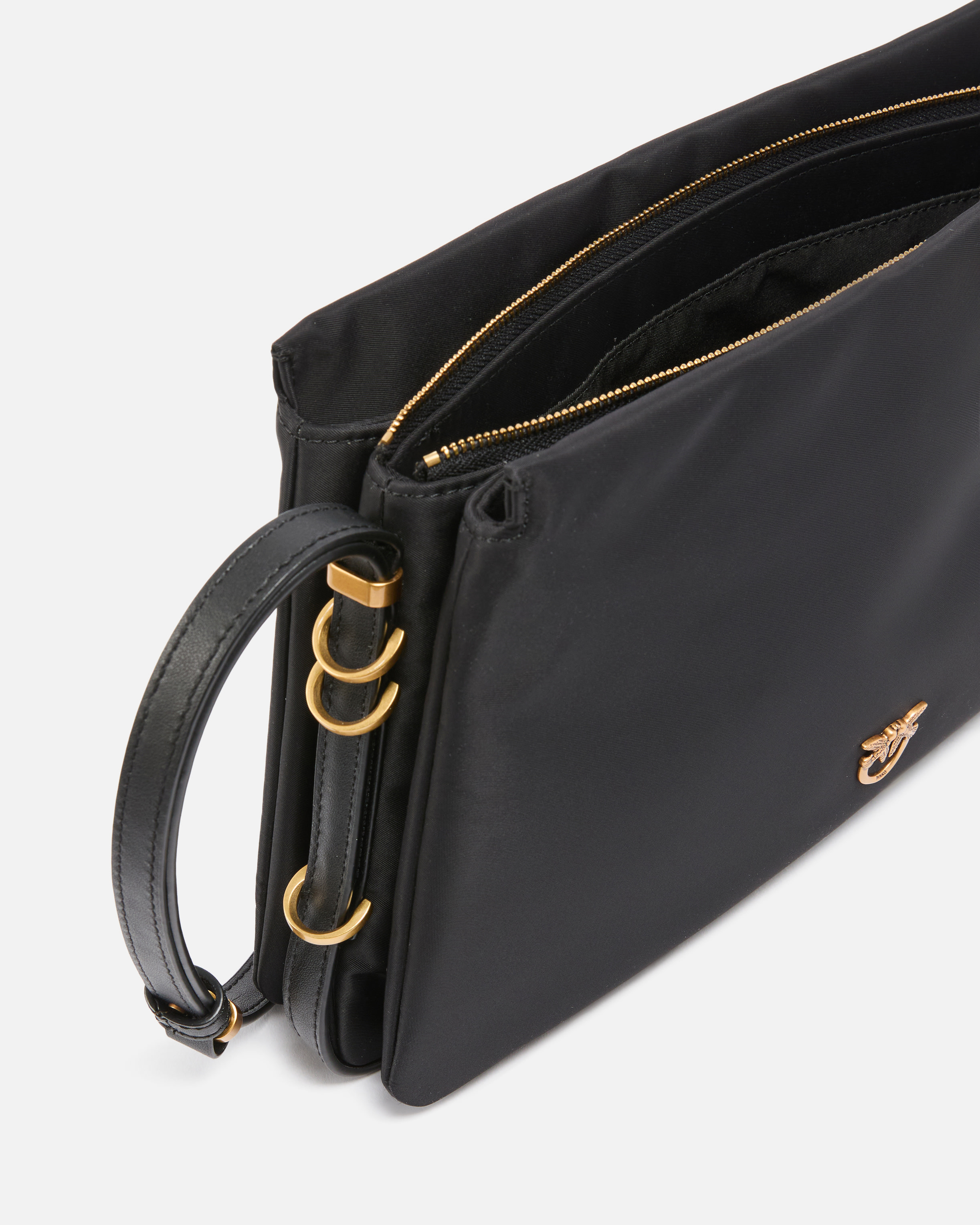 Sac à bandoulière moyen one, two, three bag en nylon PINKO Noir