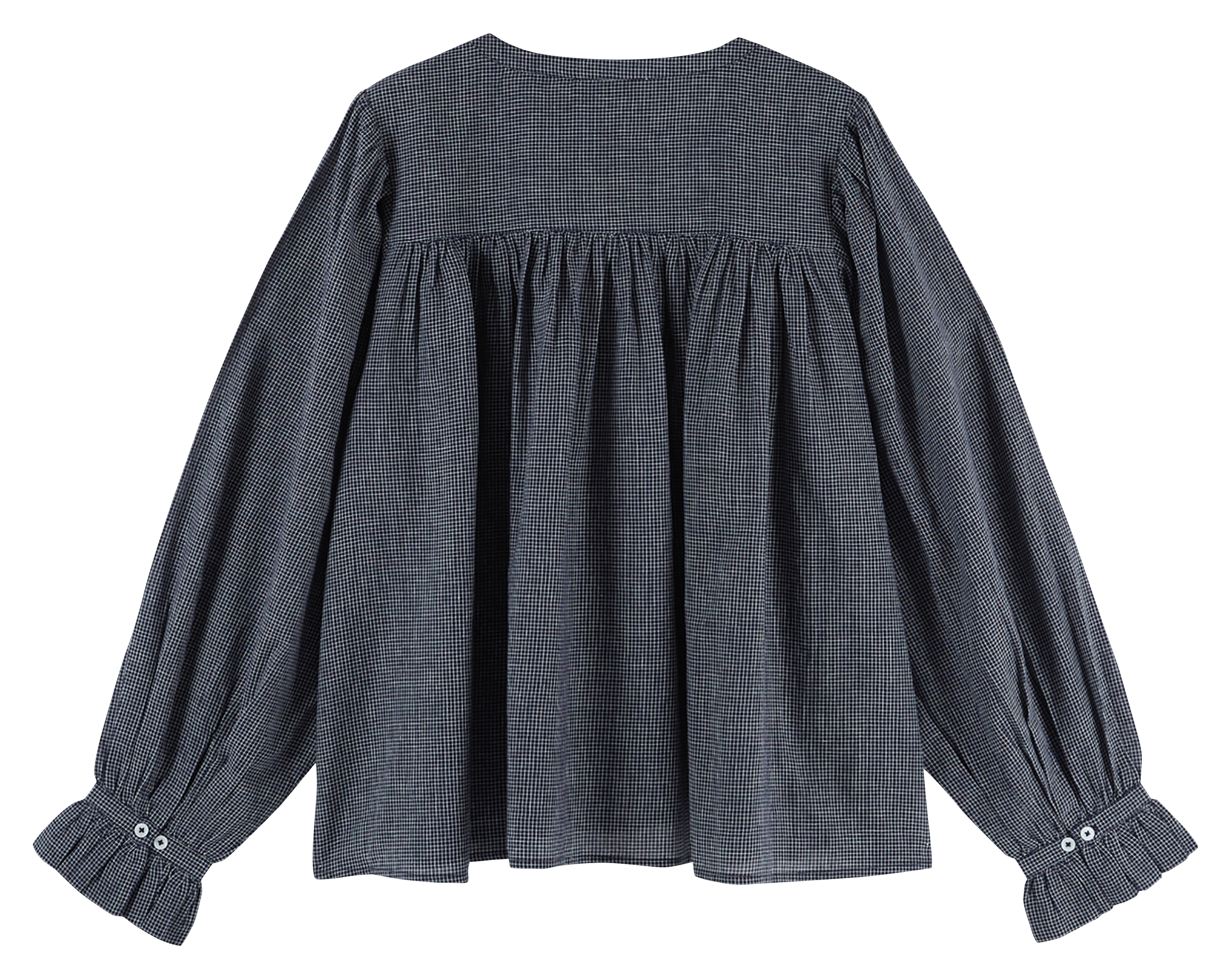 Blouse col rond en coton EMILE ET IDA Bleu