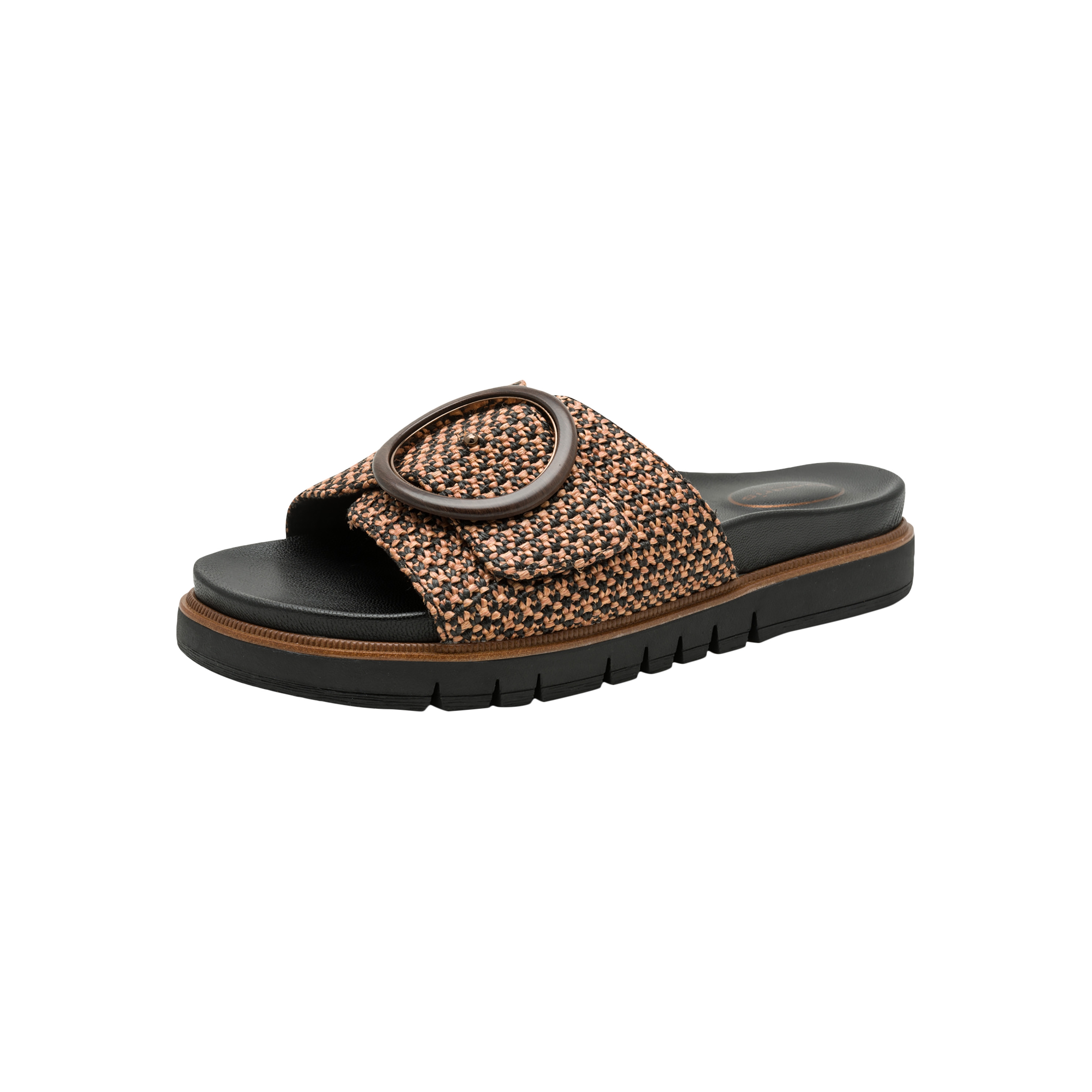 Leather Comfort Sandals TAMARIS Black