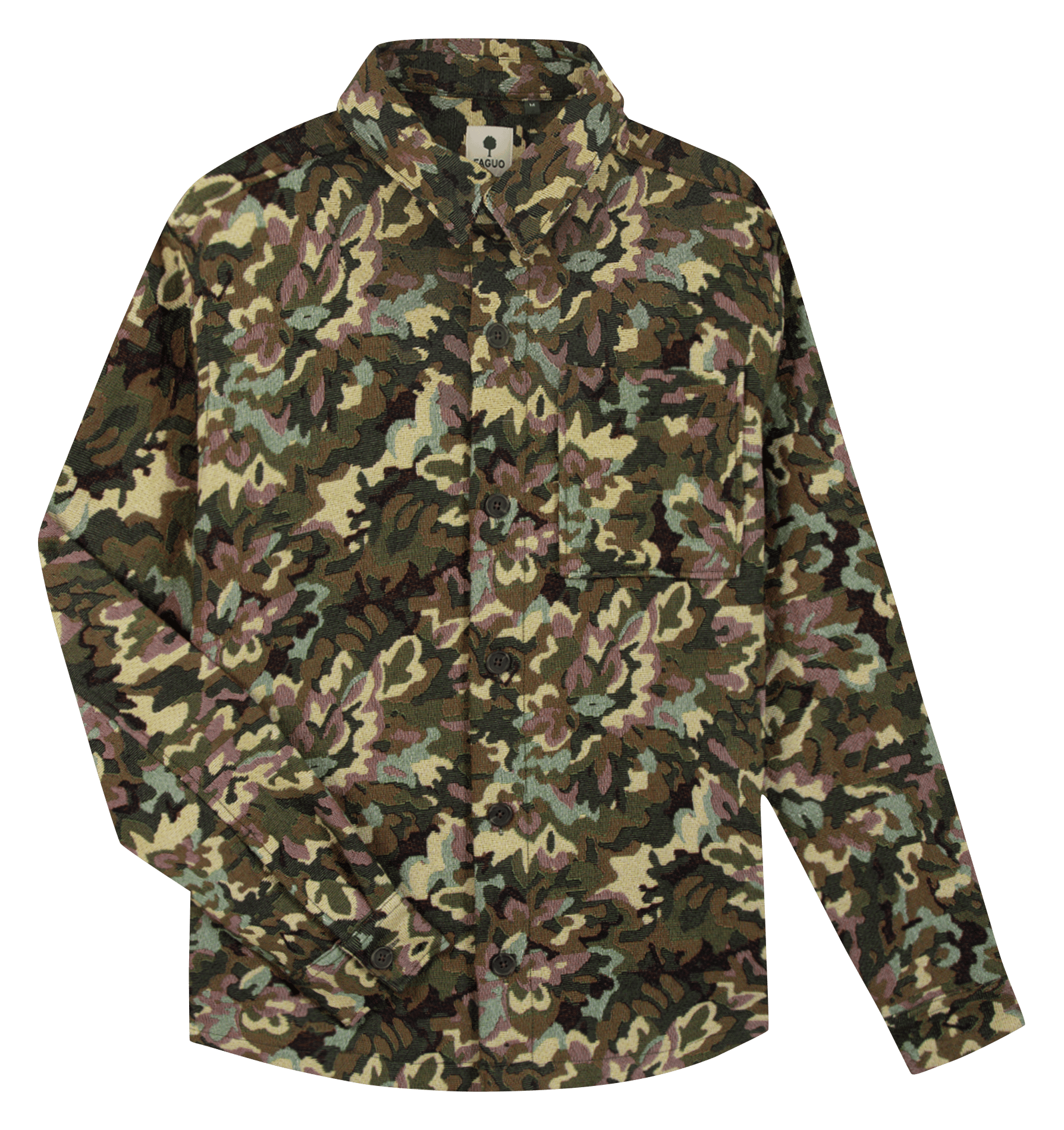 Straight printed shirt FAGUO Khaki