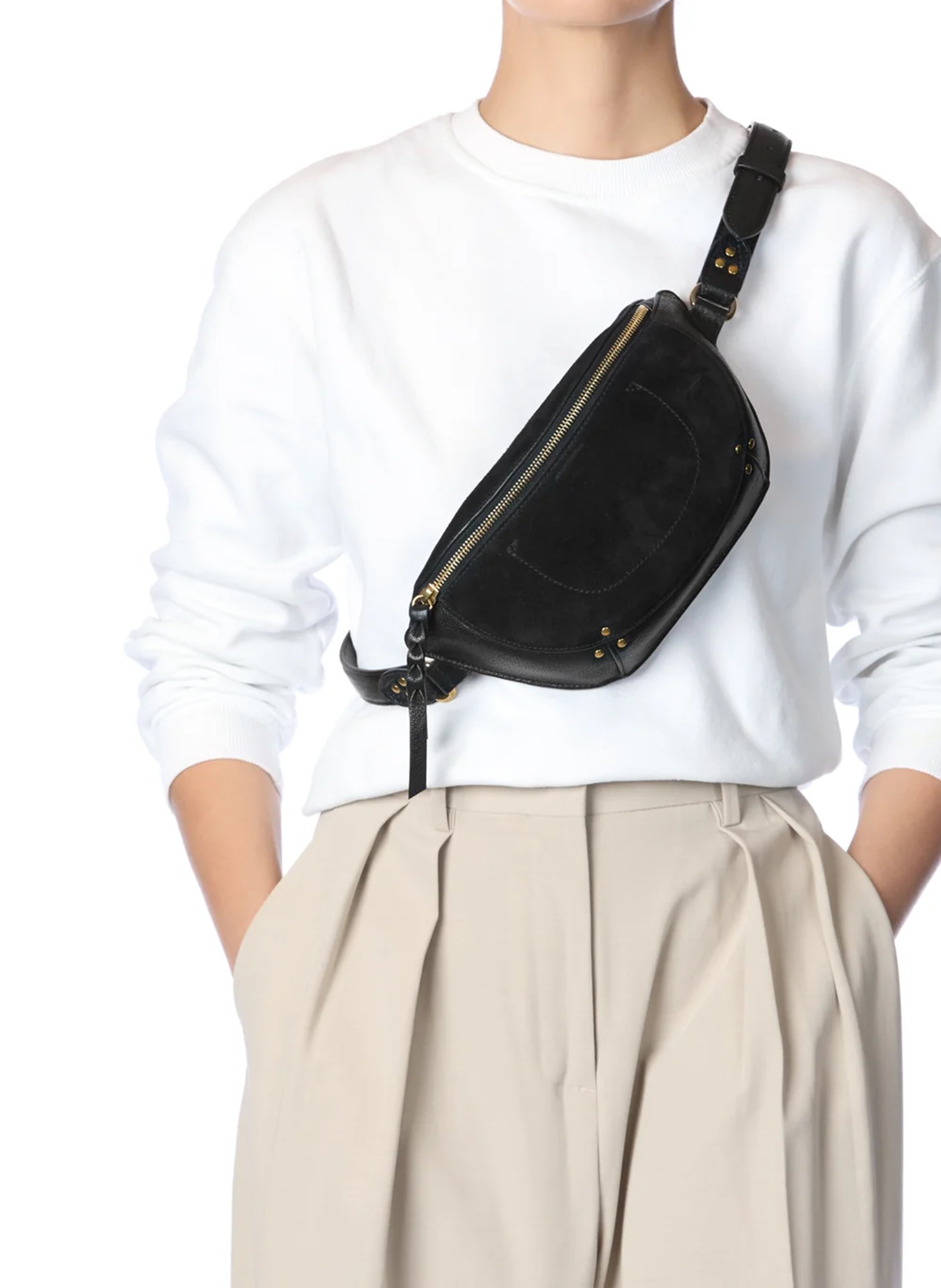 Suede waist bag JEROME DREYFUSS Black