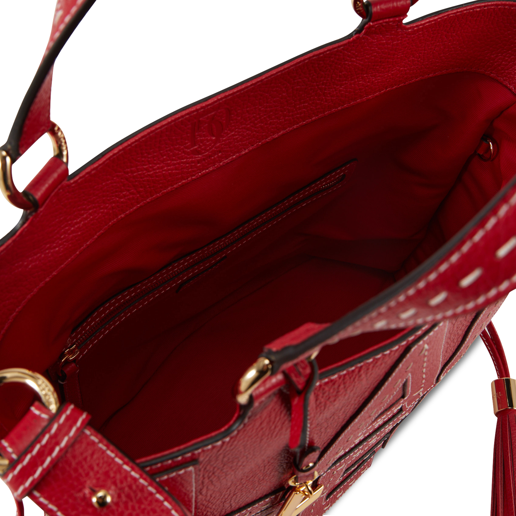 Beuteltasche aus Leder LANCEL Rot