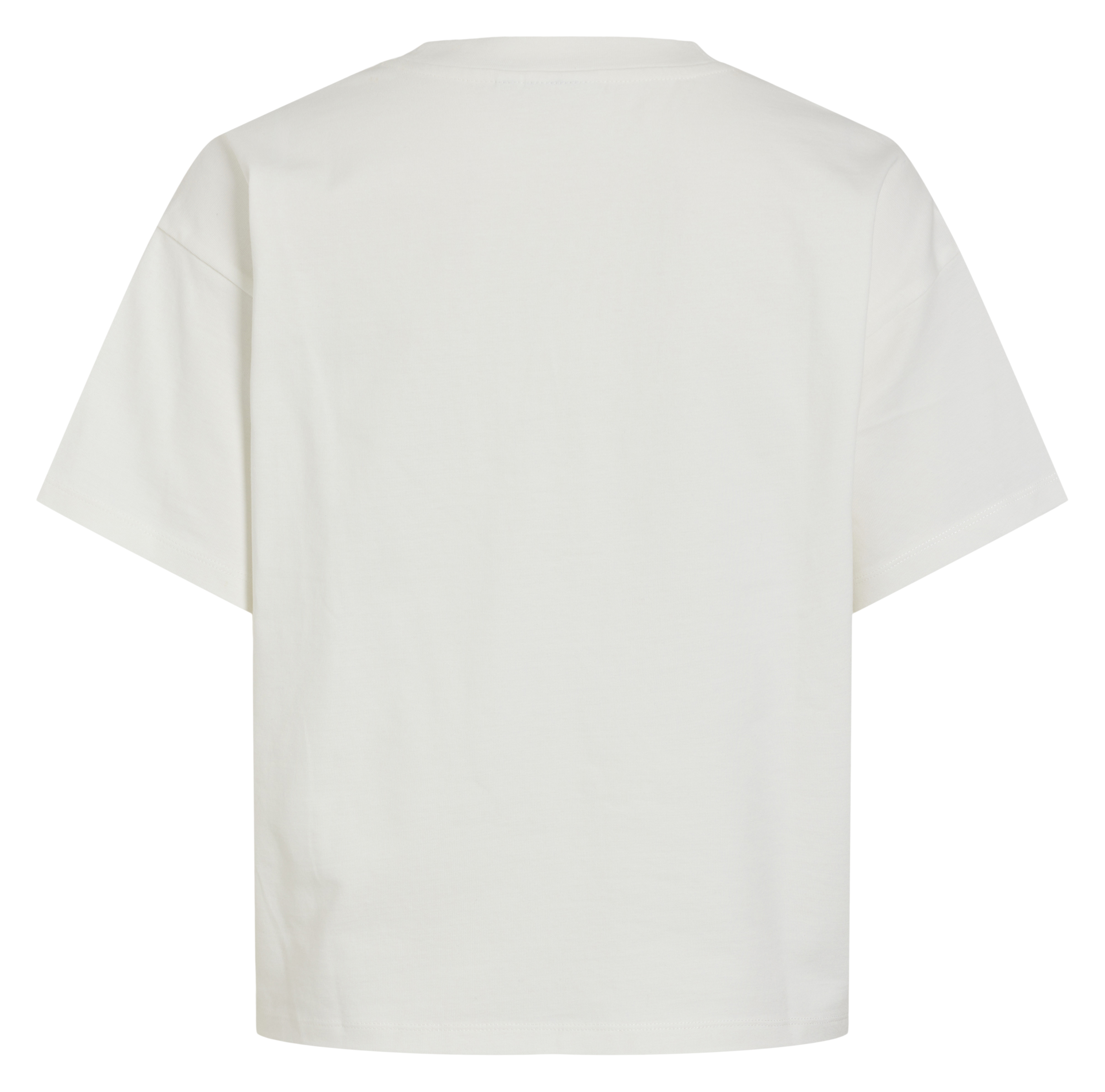 Gerade geschnittenes Rundhals-T-Shirt aus Bio-Baumwoll-Mix VILA Weiss