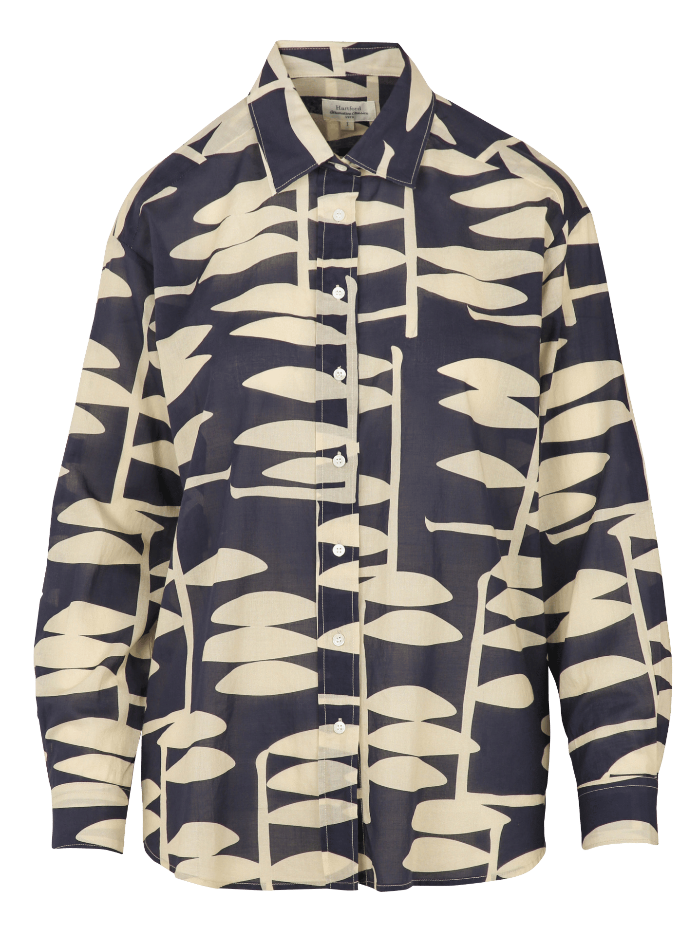 Cotton shirt with classic collar HARTFORD Multicolored