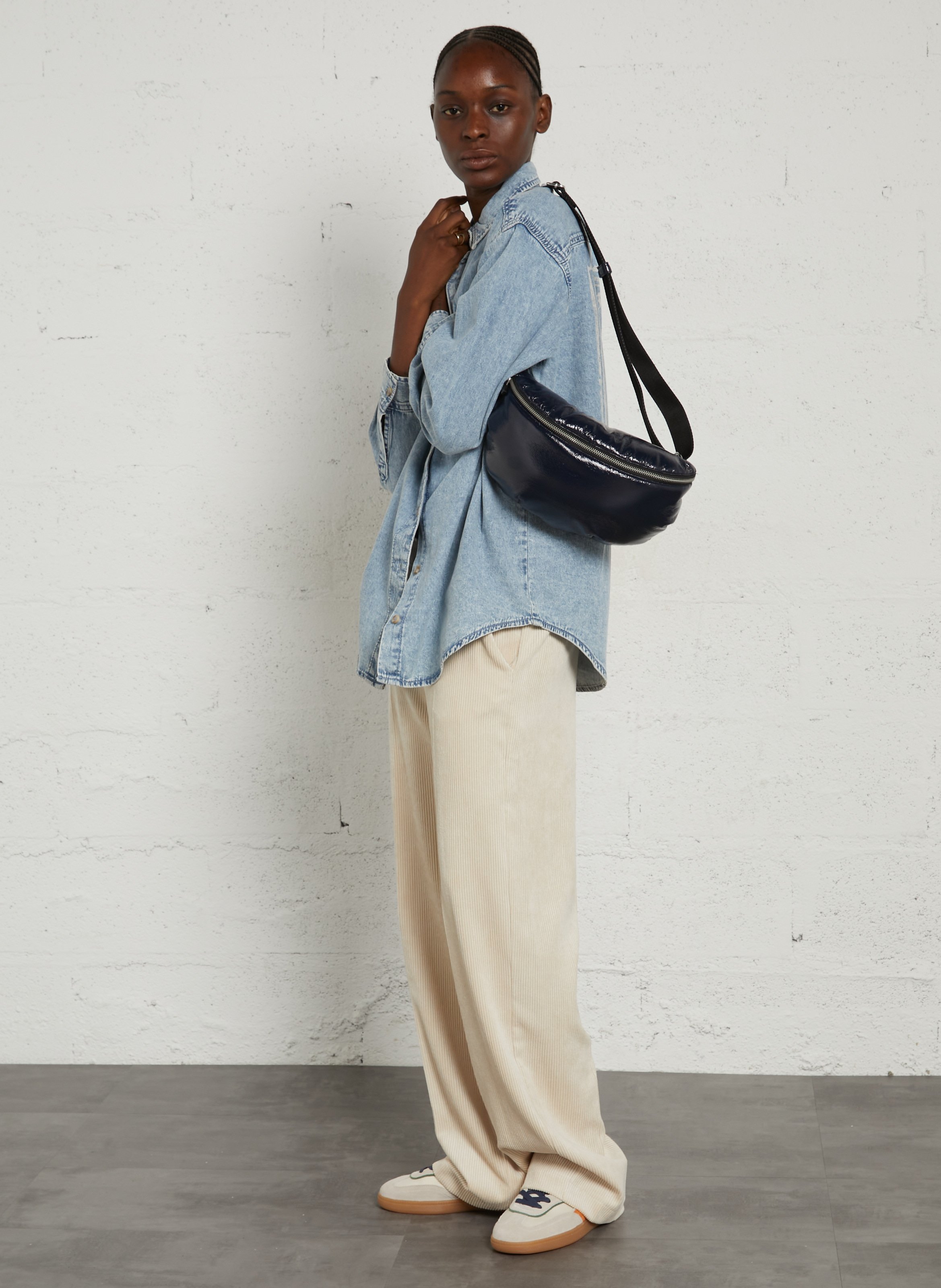 Sac banane effet cuir BELLEROSE Bleu