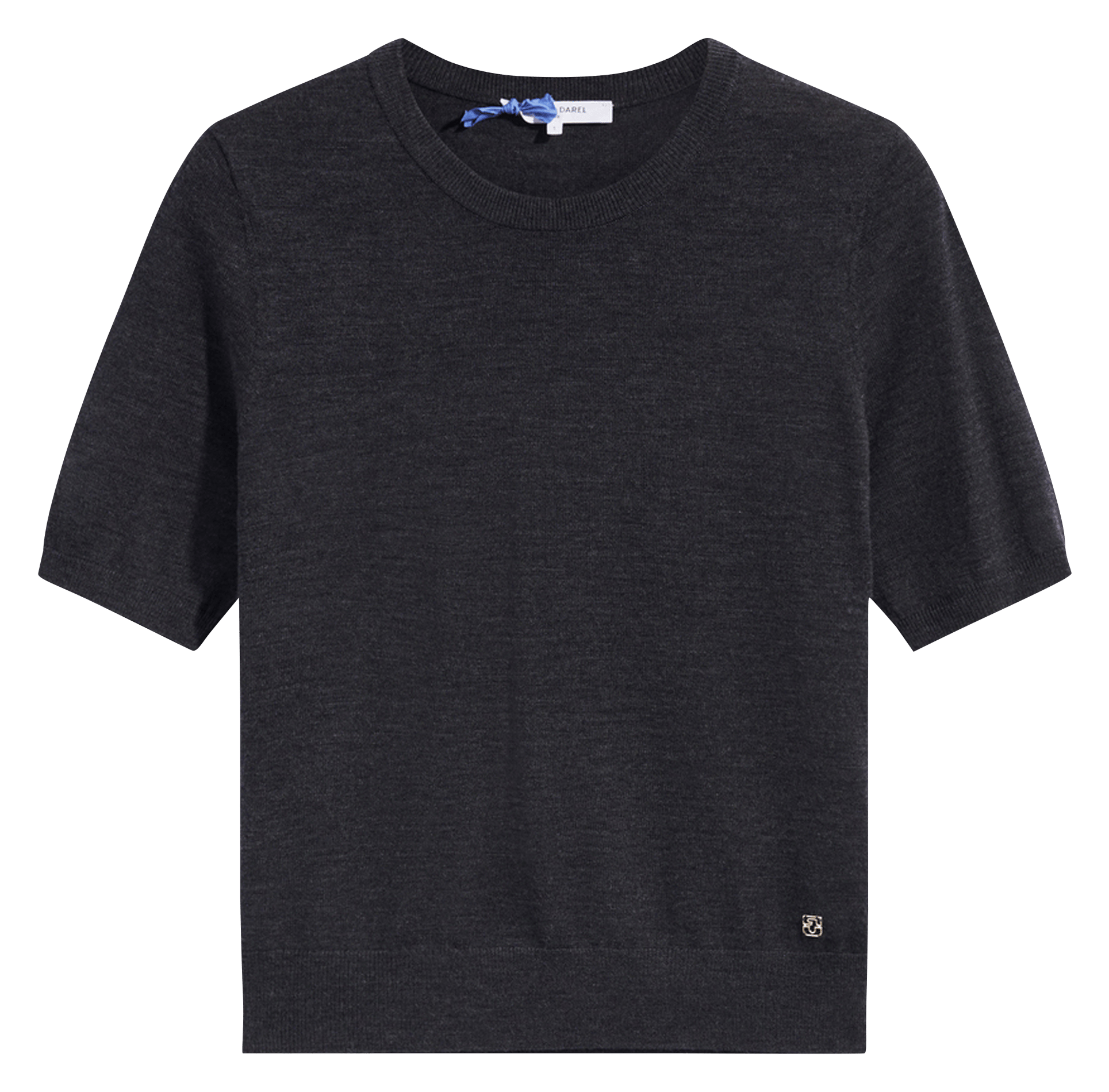T-shirt droit col rond uni GERARD DAREL Gris
